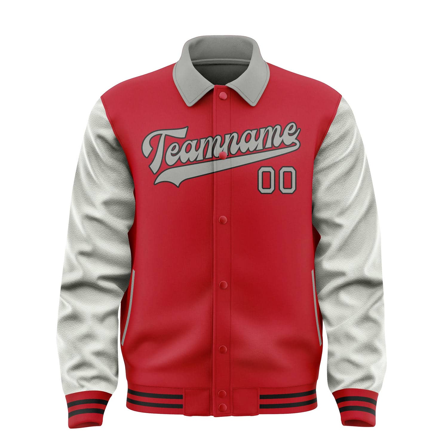 Maßgeschneidertes Rot Grau Jacke