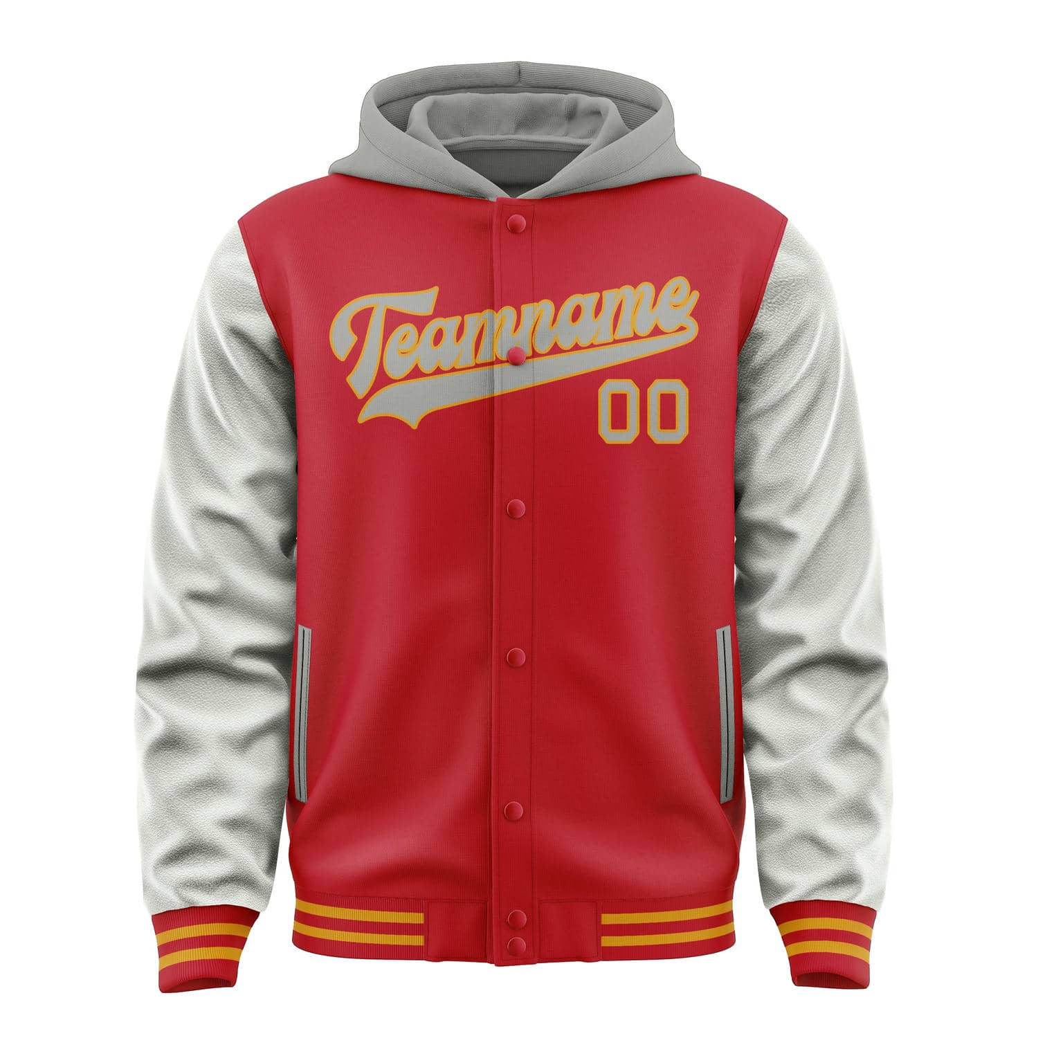 Maßgeschneidertes Rot Grau Jacke