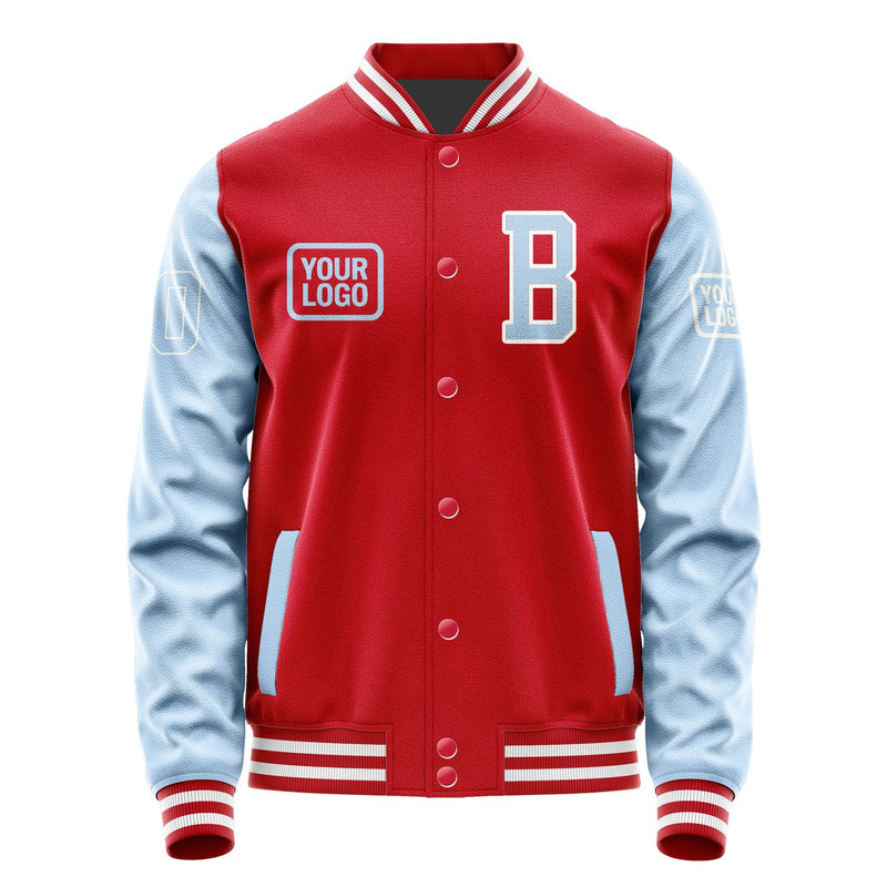 Maßgeschneidertes Rot Hellblau Jacke JA141408141818080818
