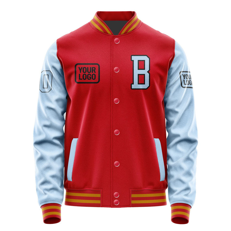 Maßgeschneidertes Rot Hellblau Jacke JA141408141917080817