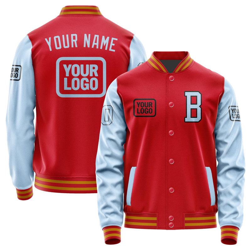Maßgeschneidertes Rot Hellblau Jacke JA141408141917080817