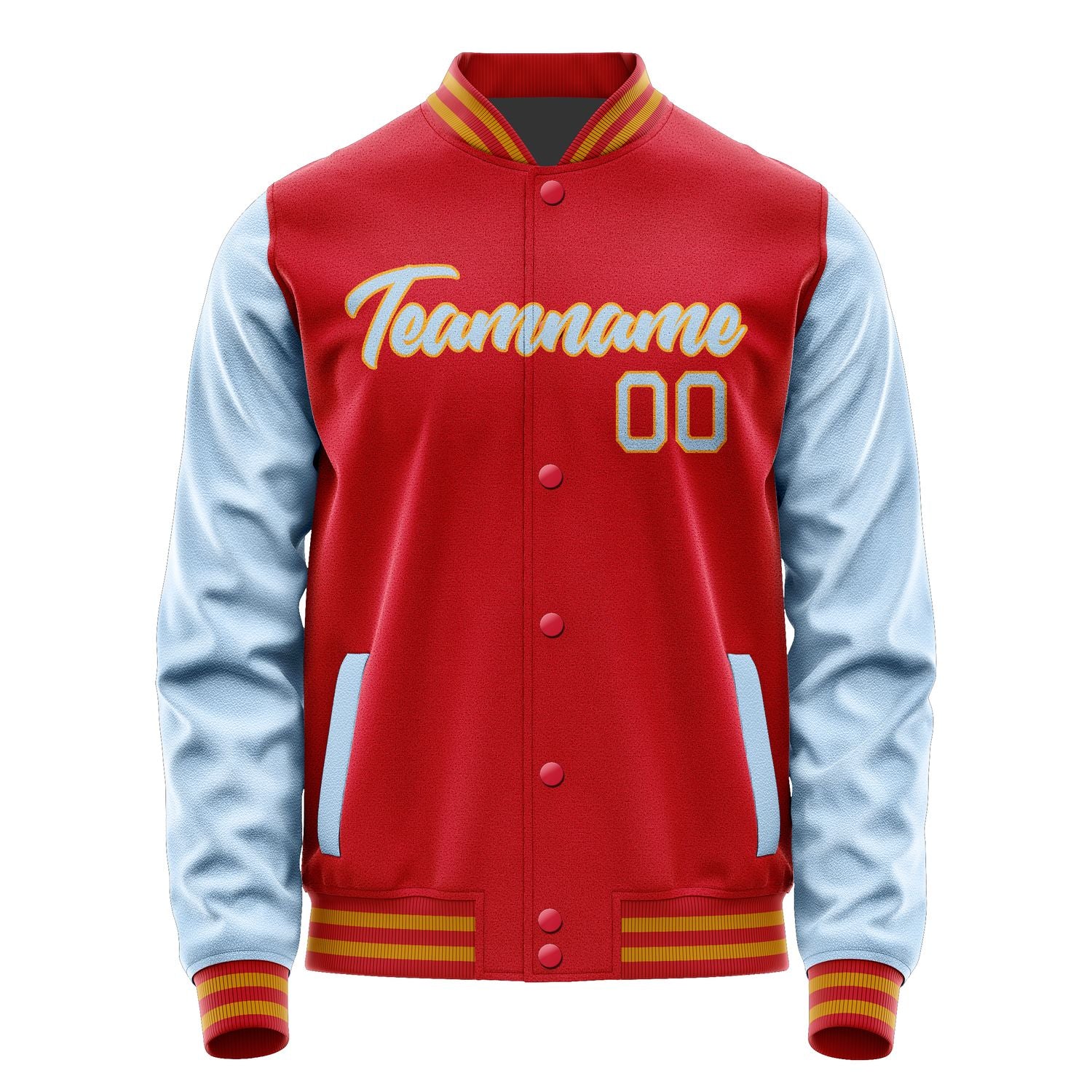 Maßgeschneidertes Rot Hellblau Jacke Ja1414081419B21908