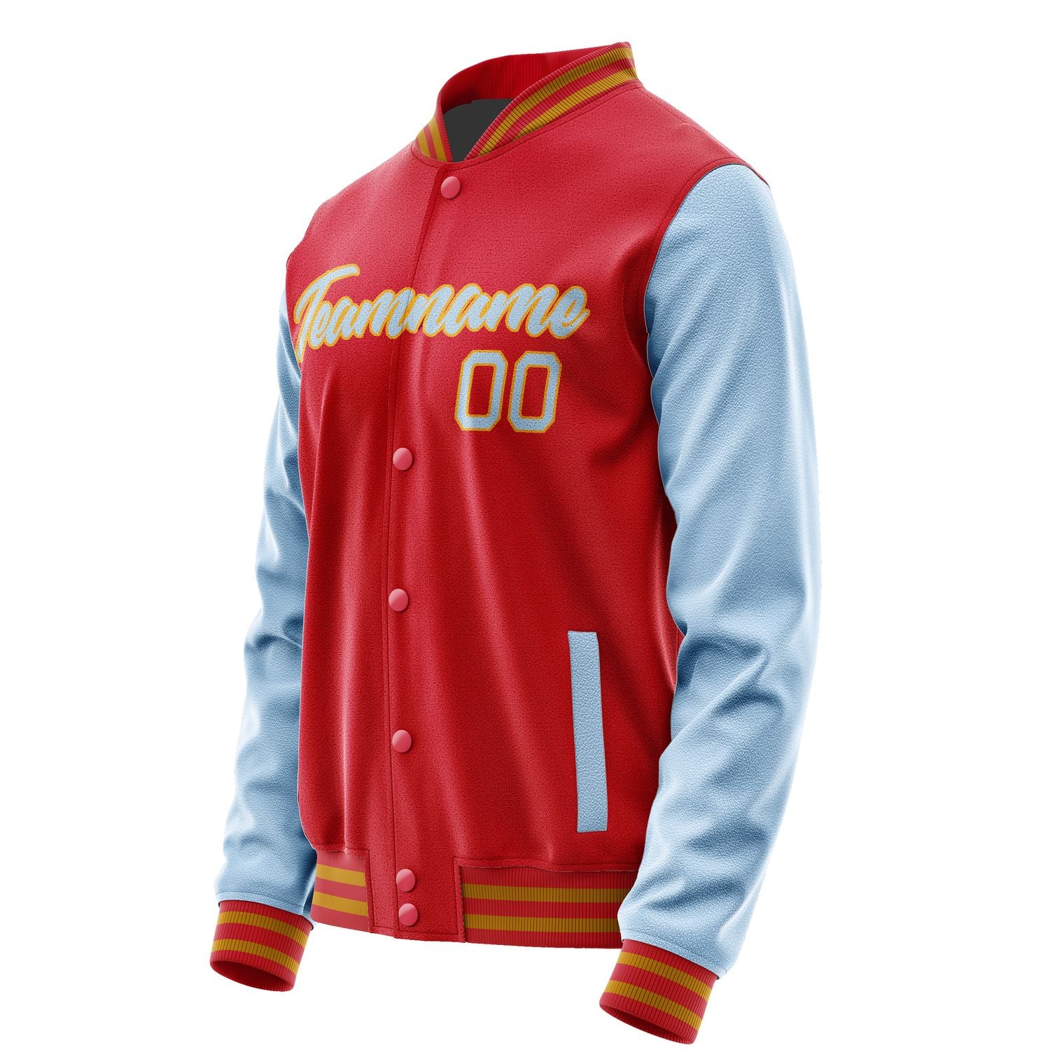 Maßgeschneidertes Rot Hellblau Jacke Ja1414081419B21908