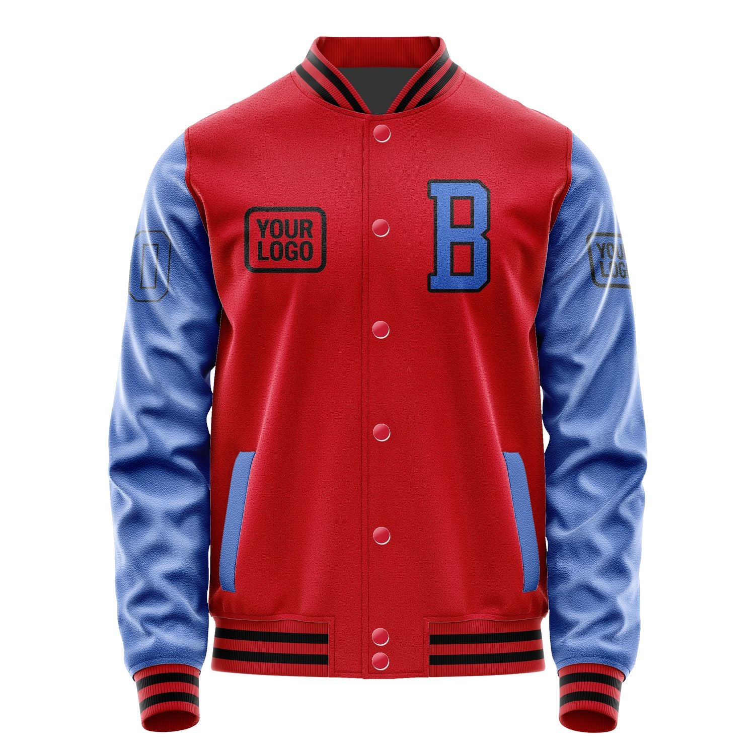 Maßgeschneidertes Rot Himmelblau Jacke JA141409141717090917