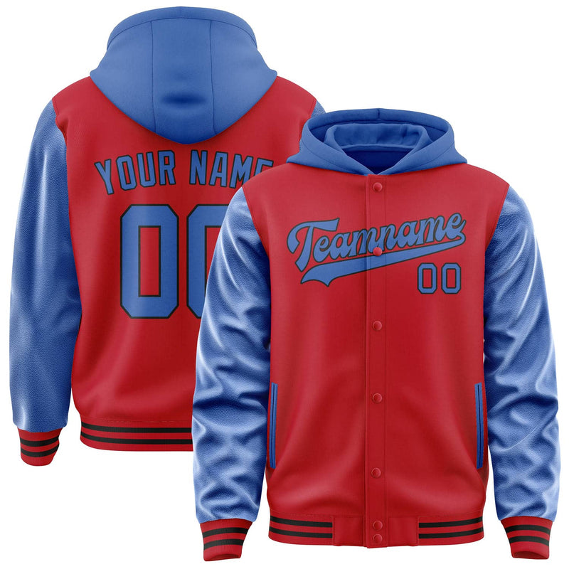 Maßgeschneidertes Rot Himmelblau Jacke JA141409141717090917