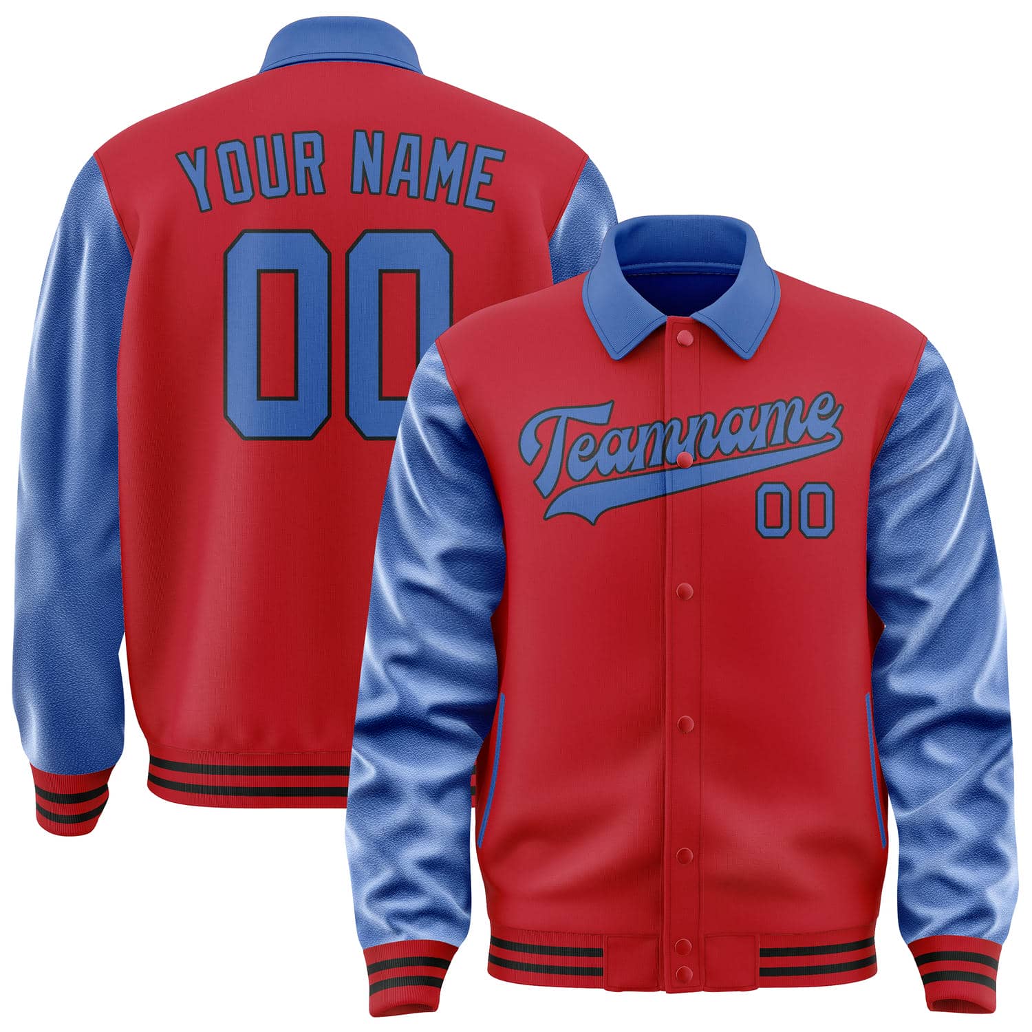 Maßgeschneidertes Rot Himmelblau Jacke JA141409141717090917