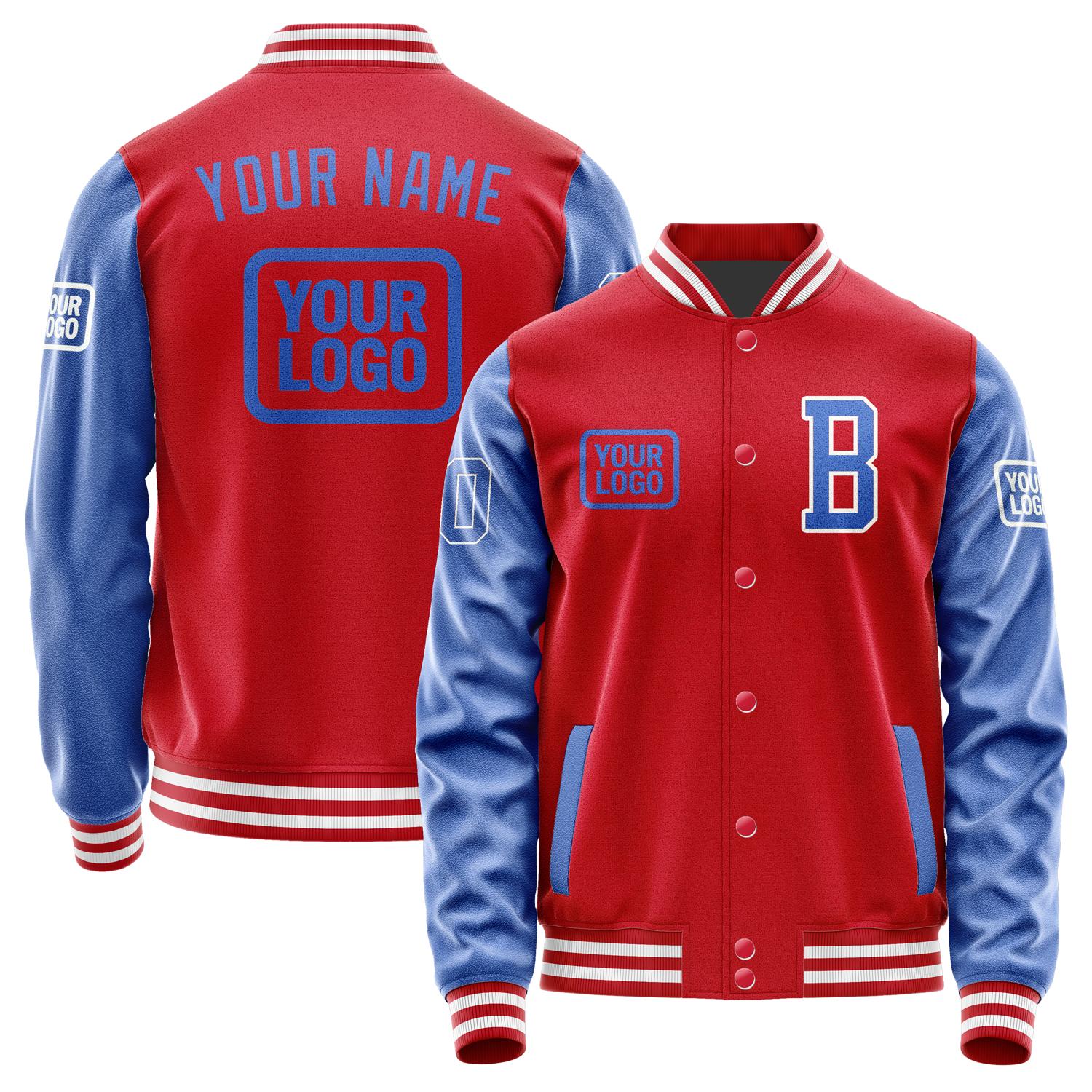 Maßgeschneidertes Rot Himmelblau Jacke JA141409141818090918
