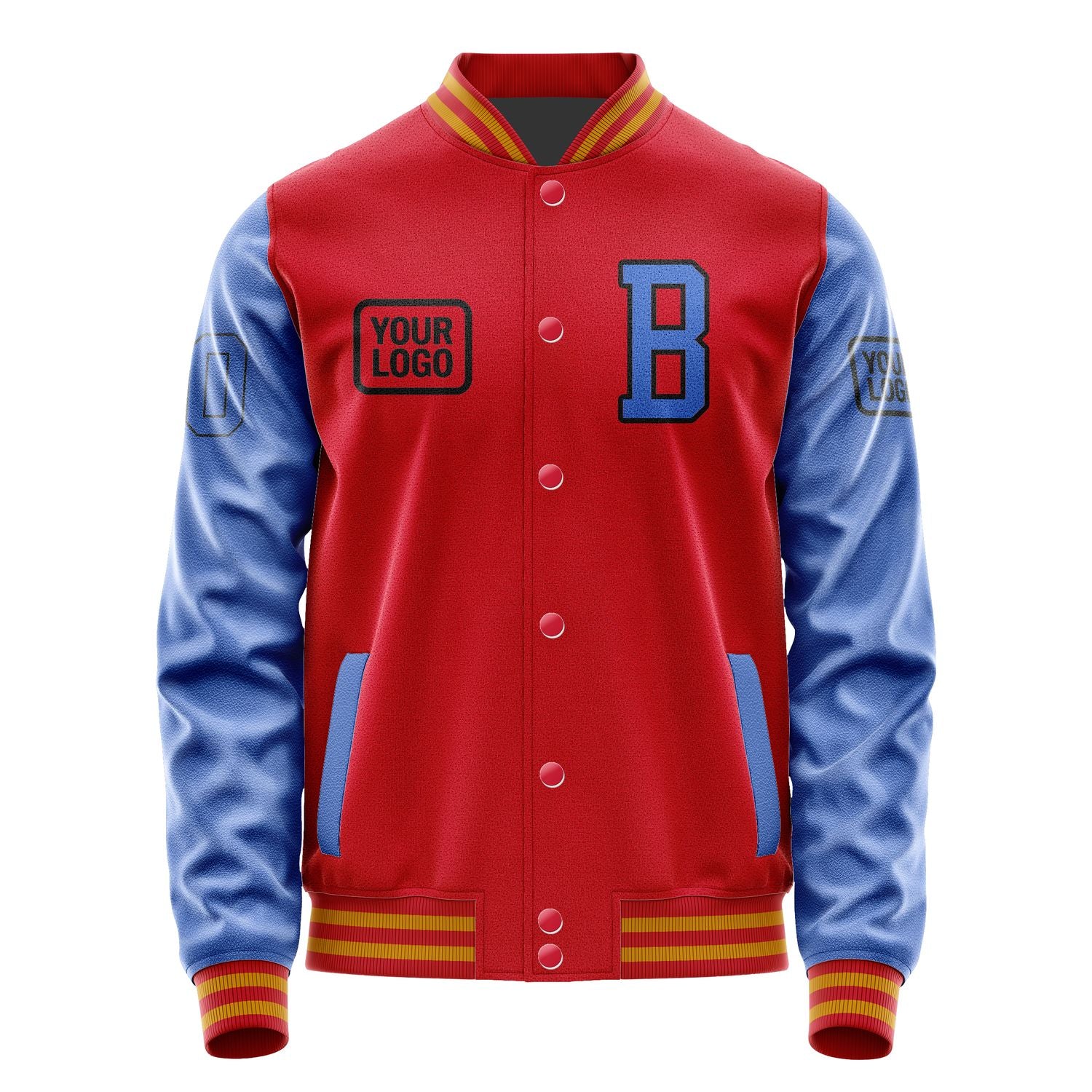 Maßgeschneidertes Rot Himmelblau Jacke JA141409141917090917