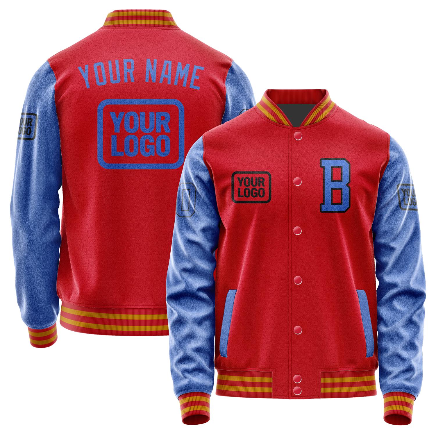 Maßgeschneidertes Rot Himmelblau Jacke JA141409141917090917
