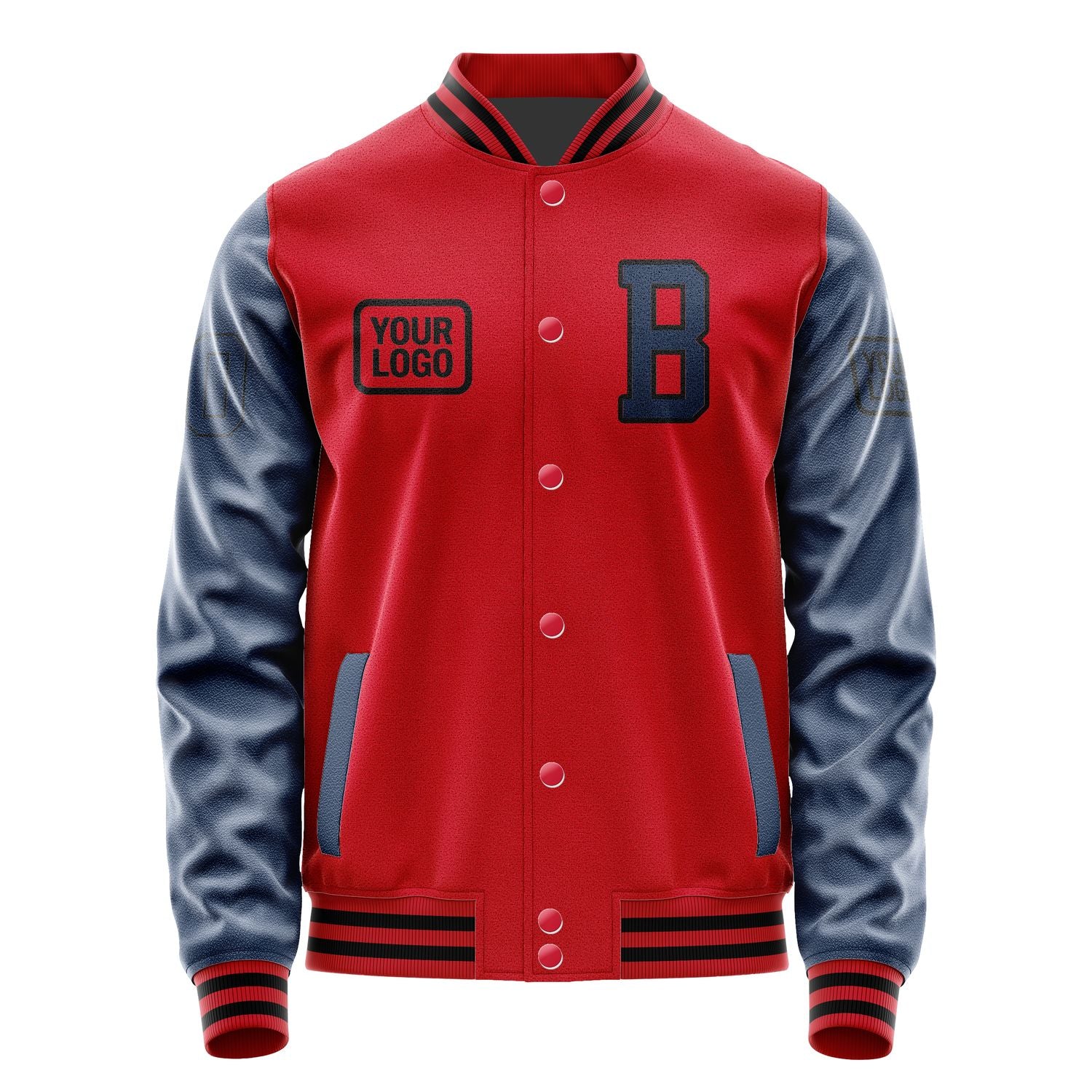 Maßgeschneidertes Rot Marineblau Jacke JA141410141717101017