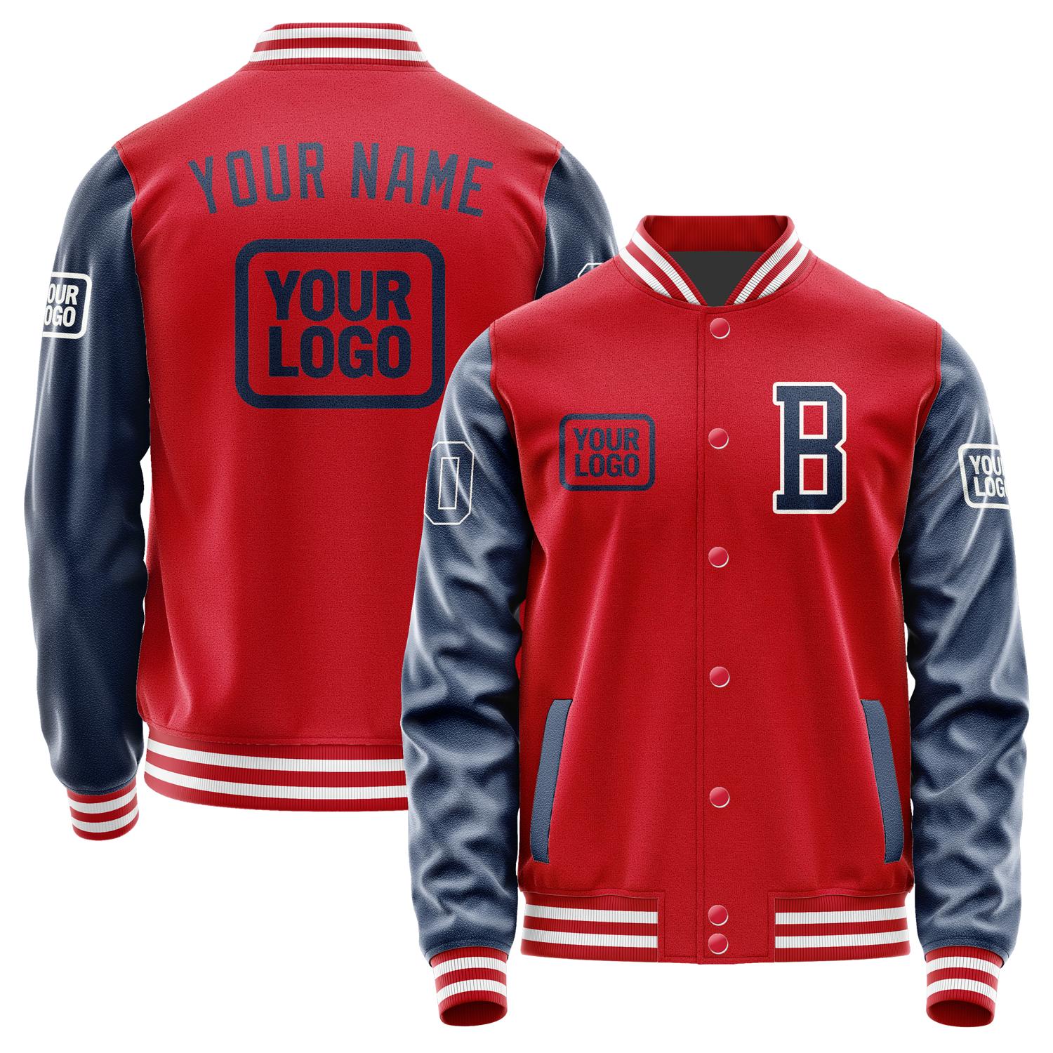 Maßgeschneidertes Rot Marineblau Jacke JA141410141818101018