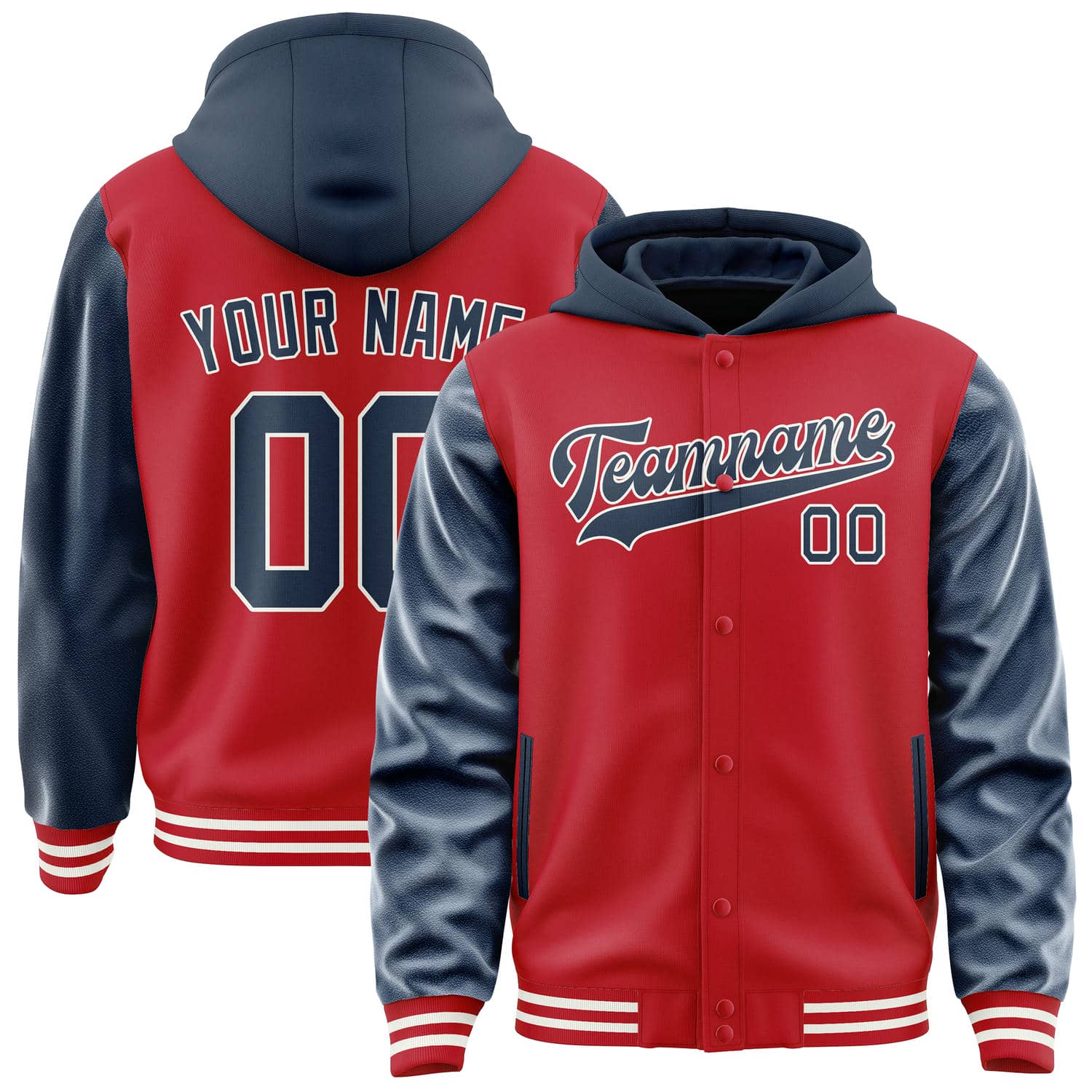 Maßgeschneidertes Rot Marineblau Jacke JA141410141818101018