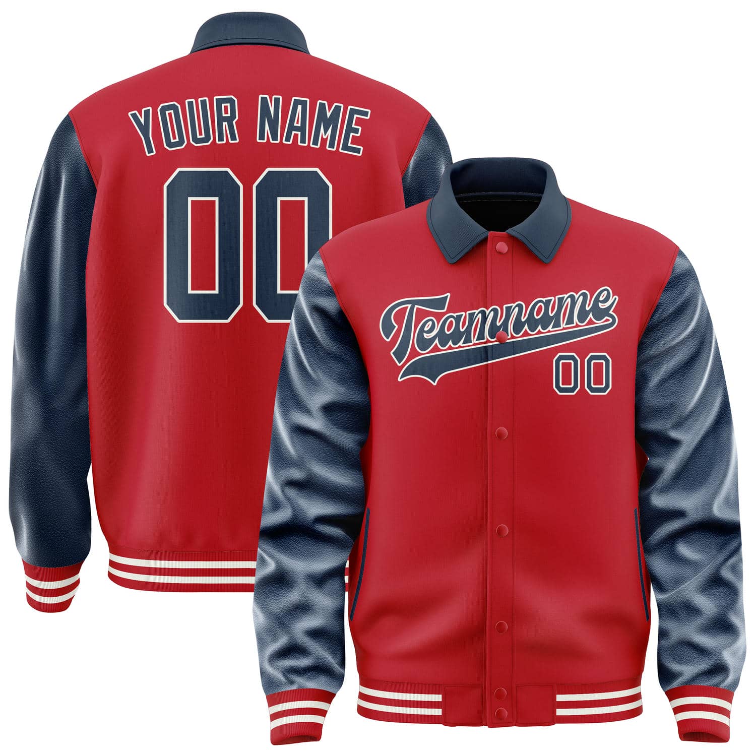 Maßgeschneidertes Rot Marineblau Jacke JA141410141818101018