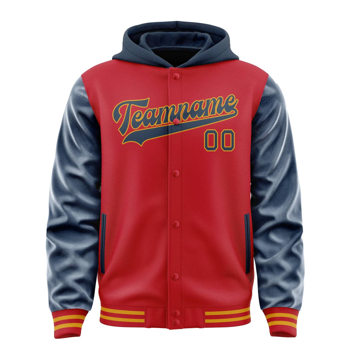 Maßgeschneidertes Rot Marineblau Jacke
