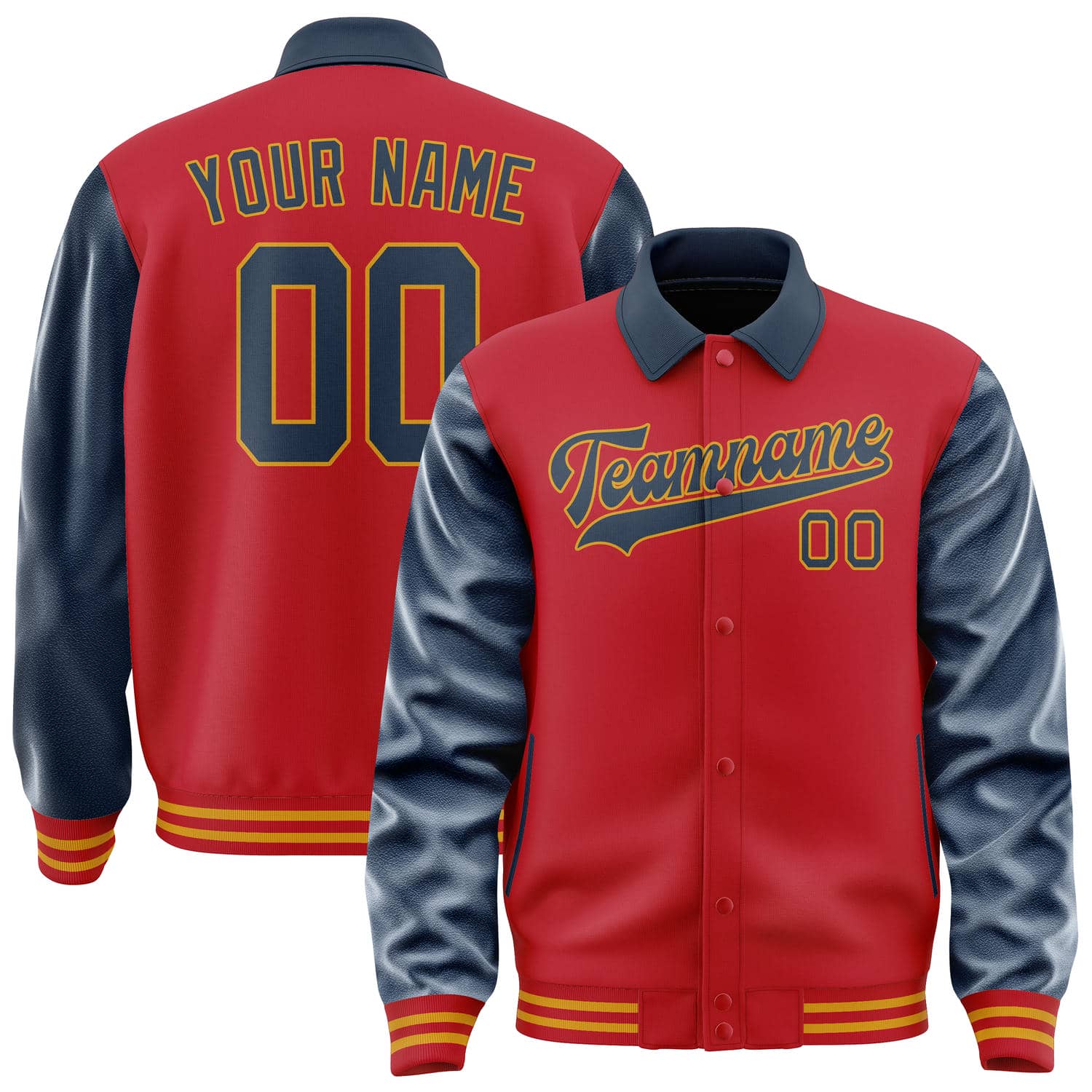 Maßgeschneidertes Rot Marineblau Jacke JA141410141917101017