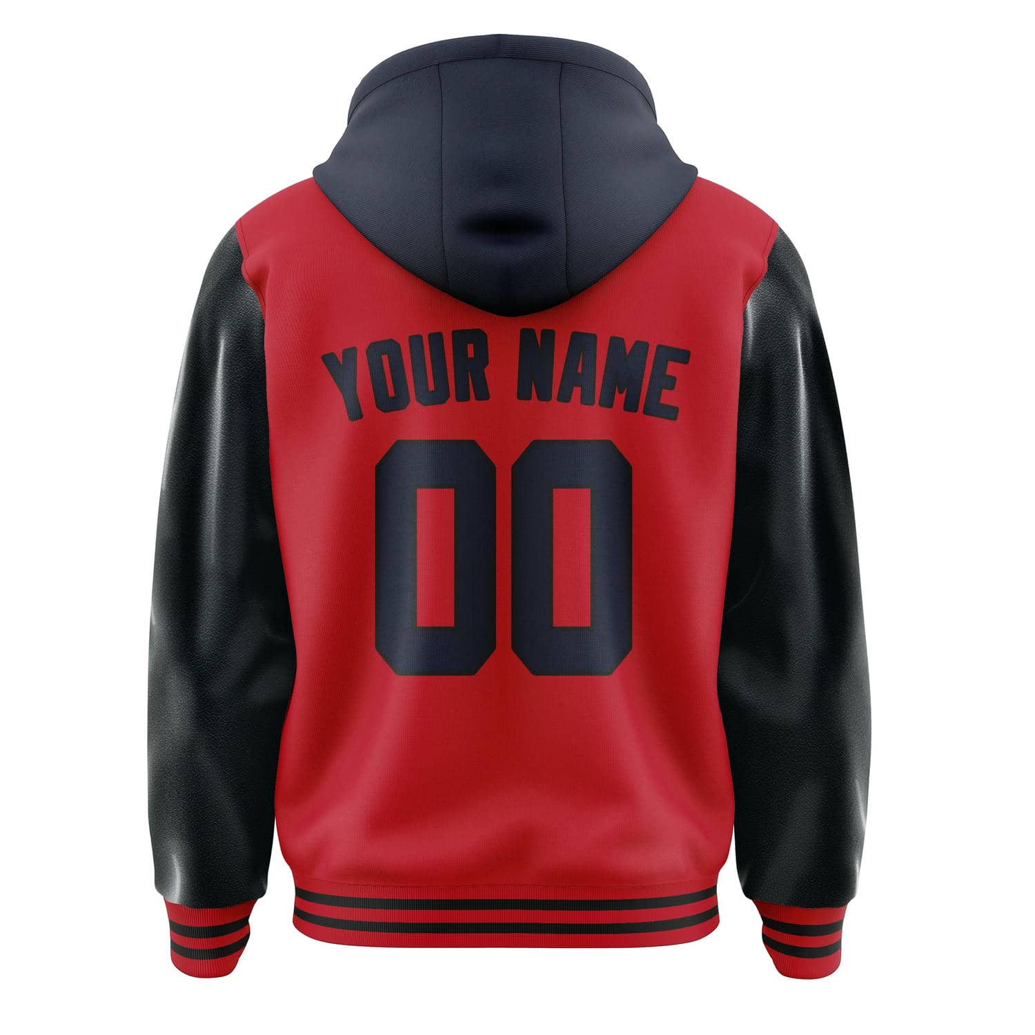 Maßgeschneidertes Rot Stahlblau Jacke