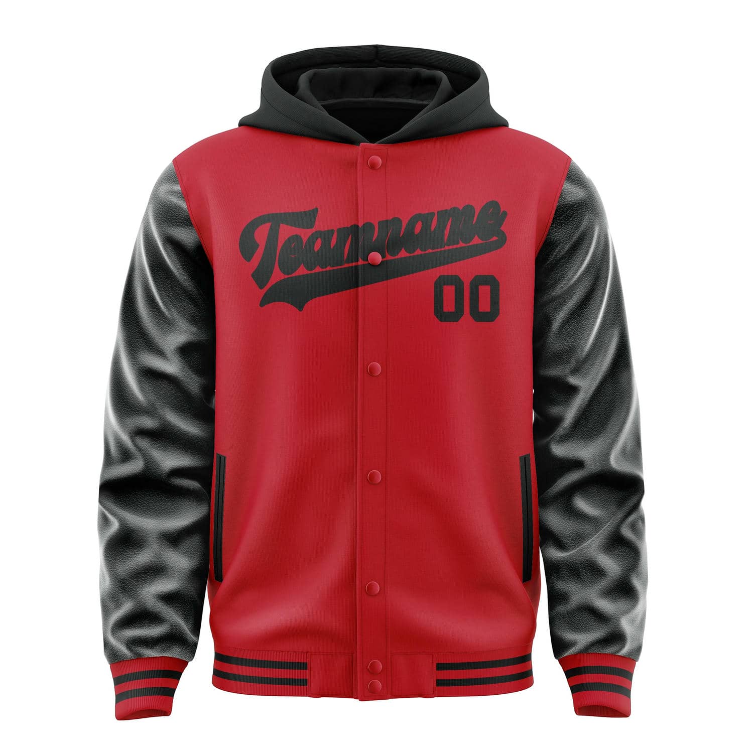 Maßgeschneidertes Rot Schwarz Jacke