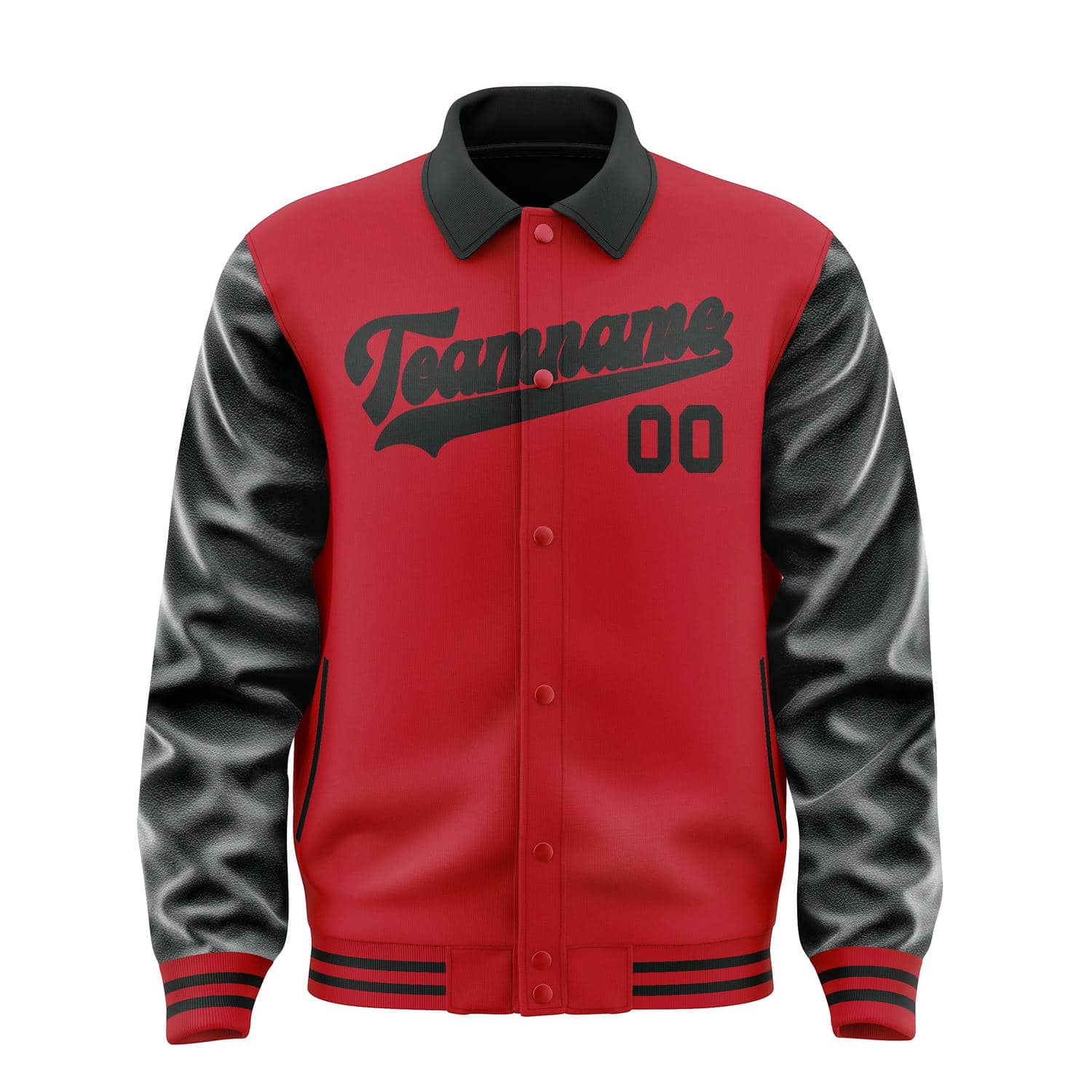 Maßgeschneidertes Rot Schwarz Jacke