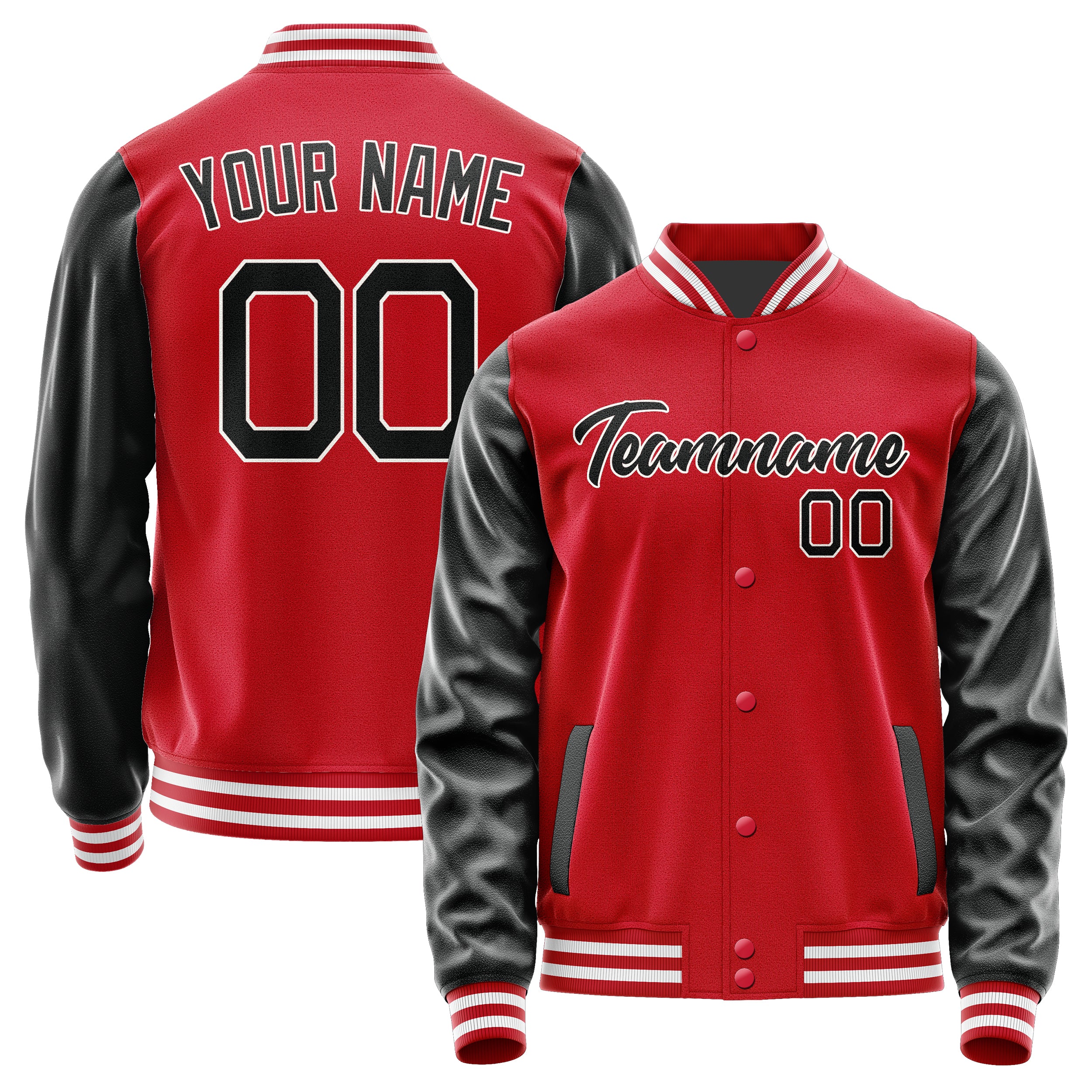 Maßgeschneidertes Rot Schwarz Jacke Ja1414171418B21817