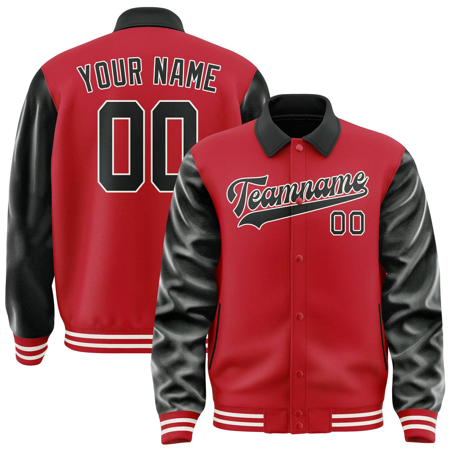 Maßgeschneidertes Rot Schwarz Jacke JA141417141818171718