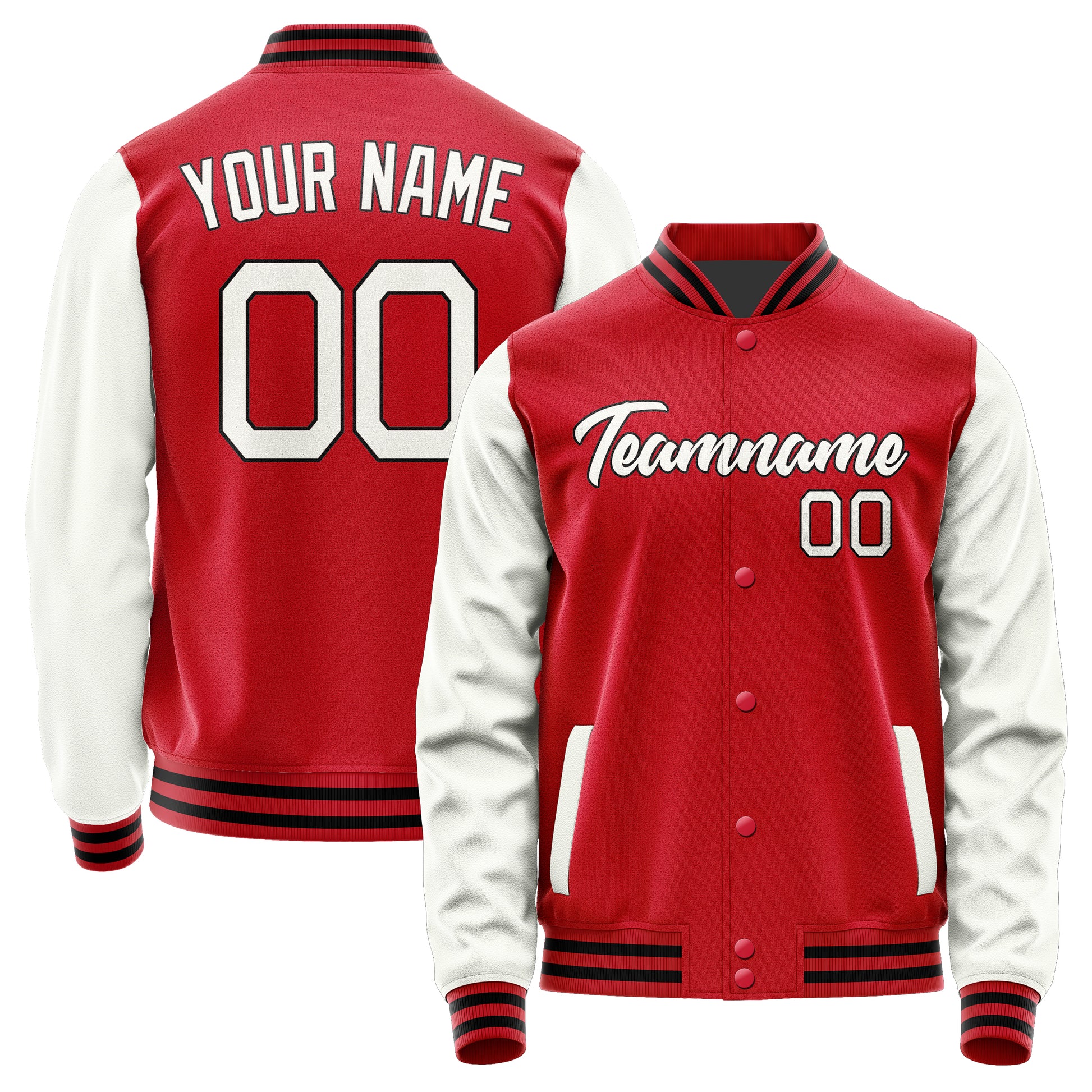 Maßgeschneidertes Rot Weiß Jacke Ja1414181417B21718
