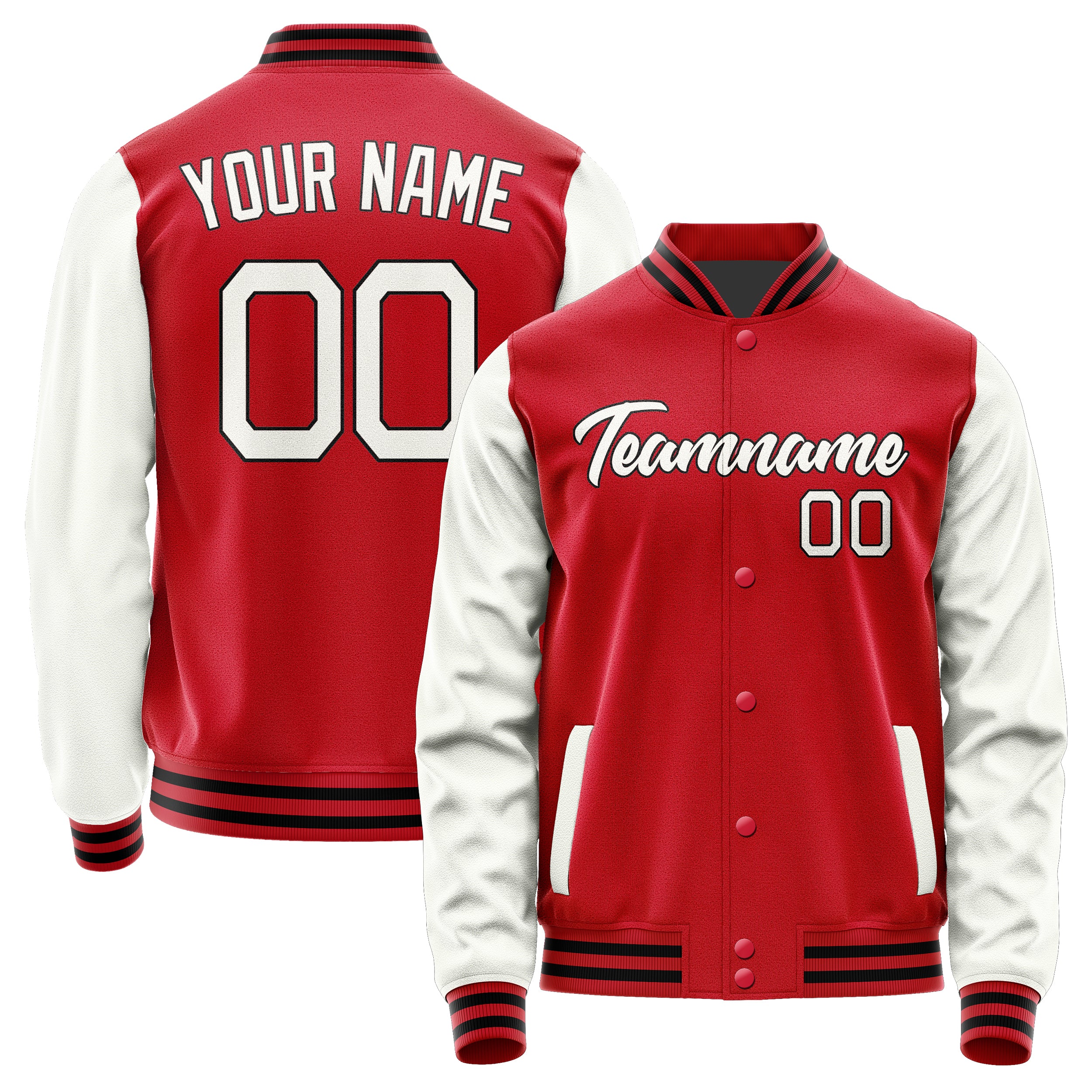Maßgeschneidertes Rot Weiß Jacke Ja1414181417B21718