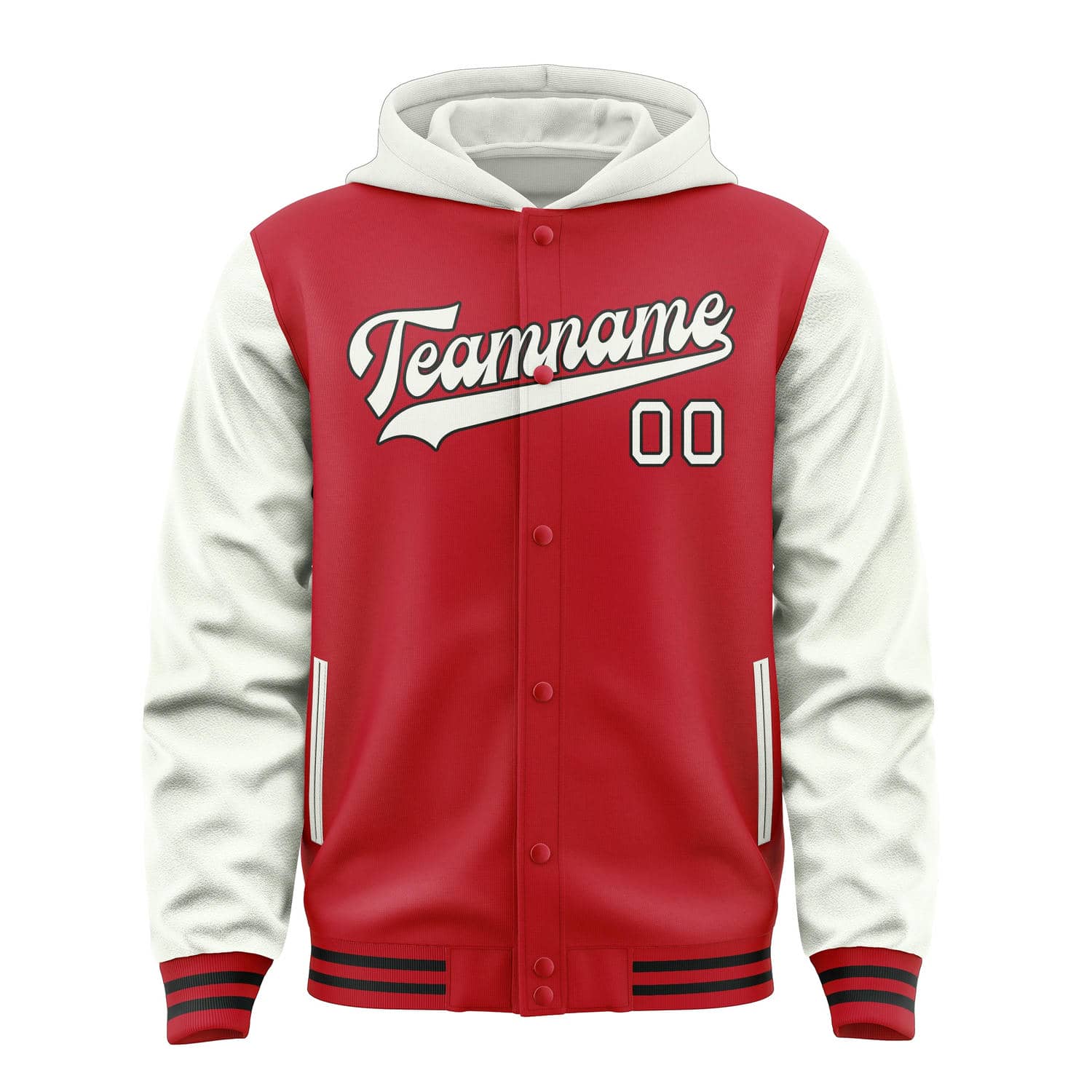 Maßgeschneidertes Rot Weiß Jacke