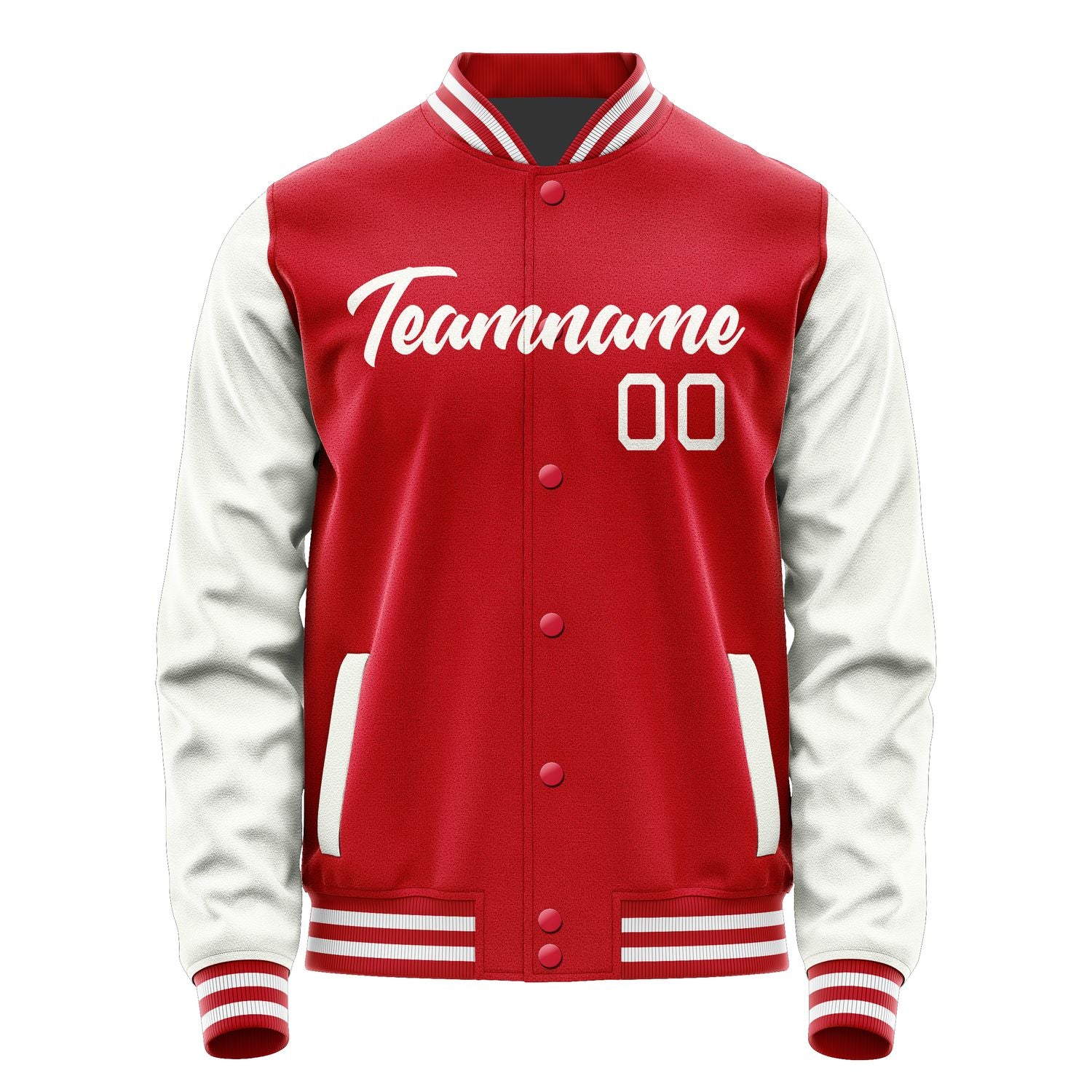 Maßgeschneidertes Rot Weiß Jacke Ja1414181418B21818