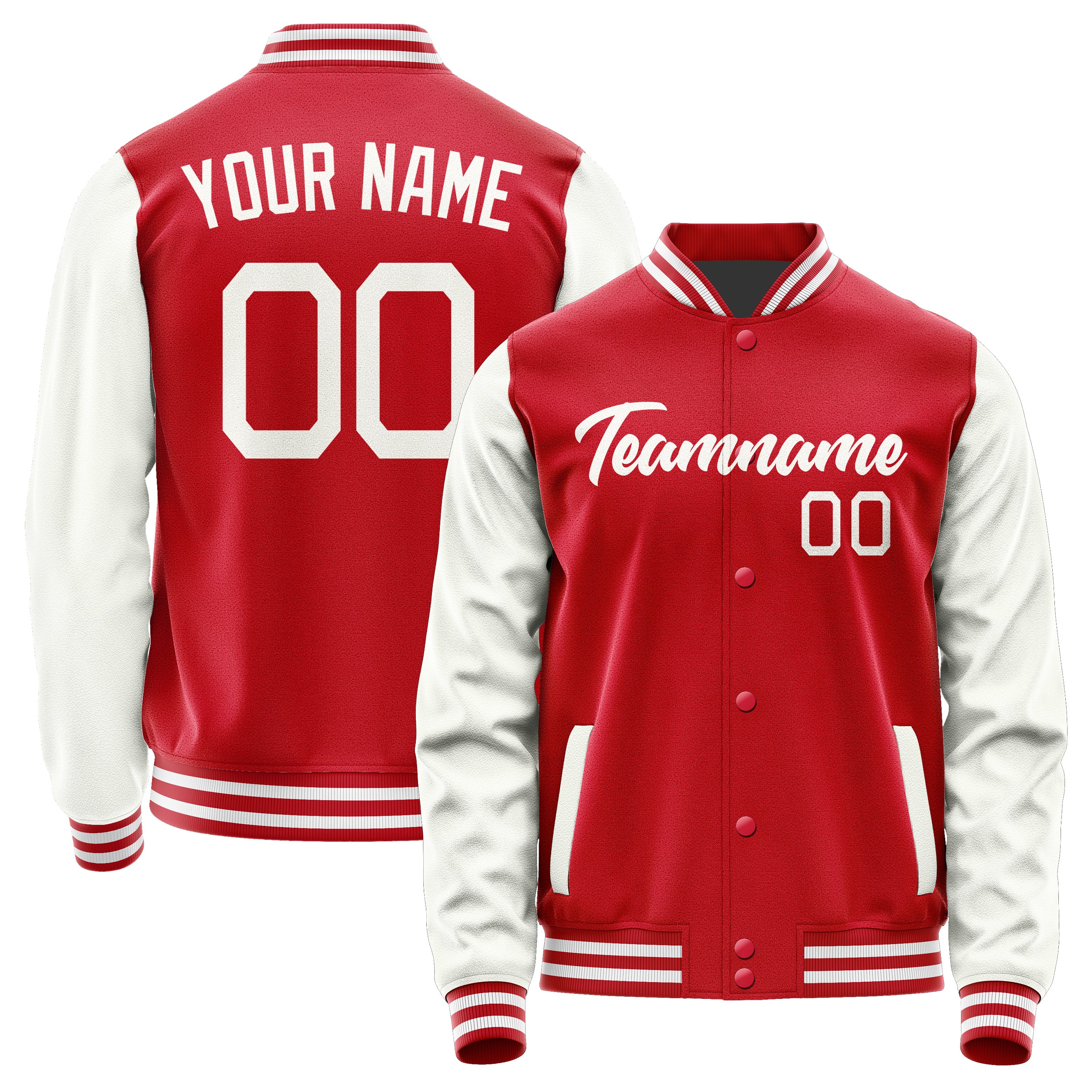 Maßgeschneidertes Rot Weiß Jacke Ja1414181418B21818