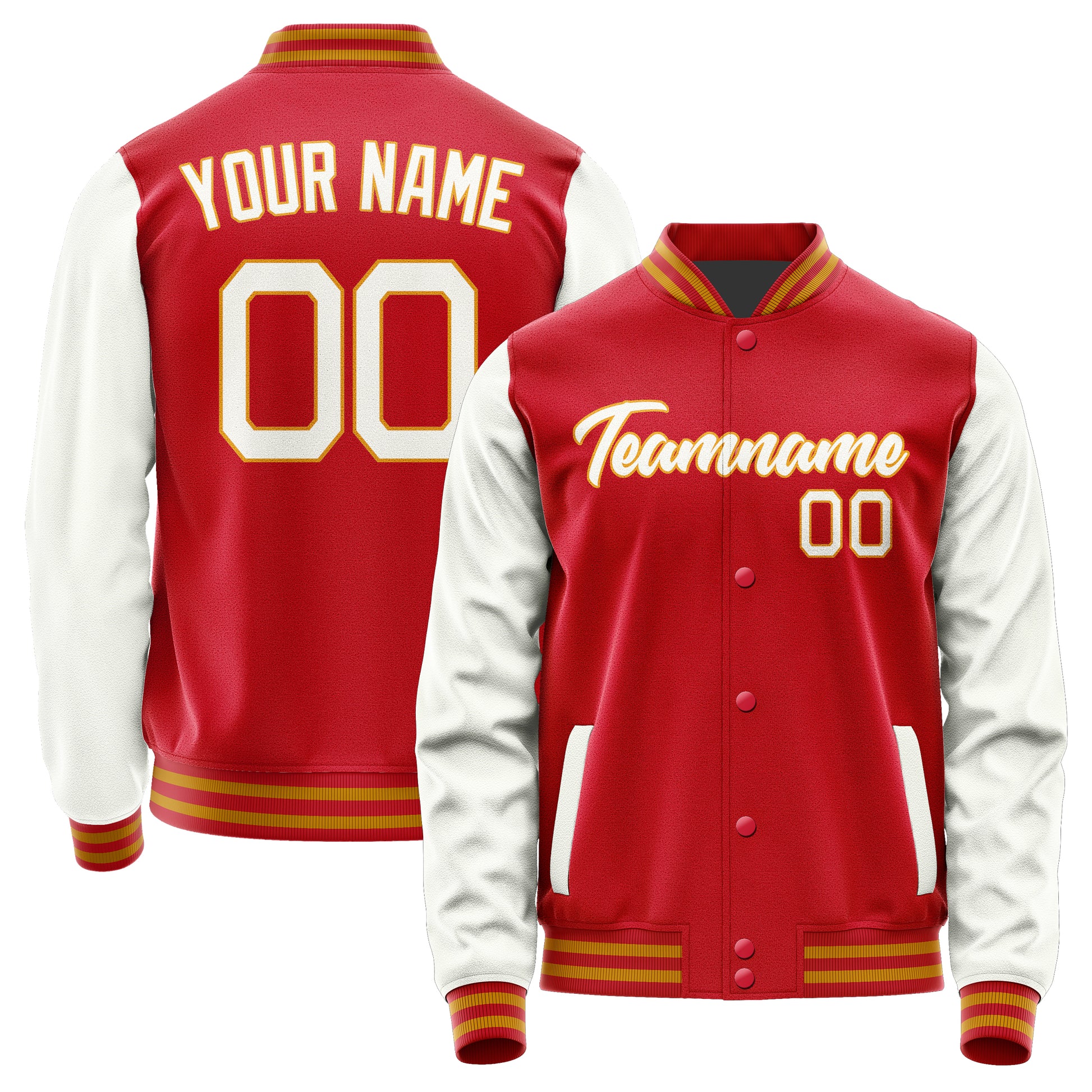 Maßgeschneidertes Rot Weiß Jacke Ja1414181419B21918