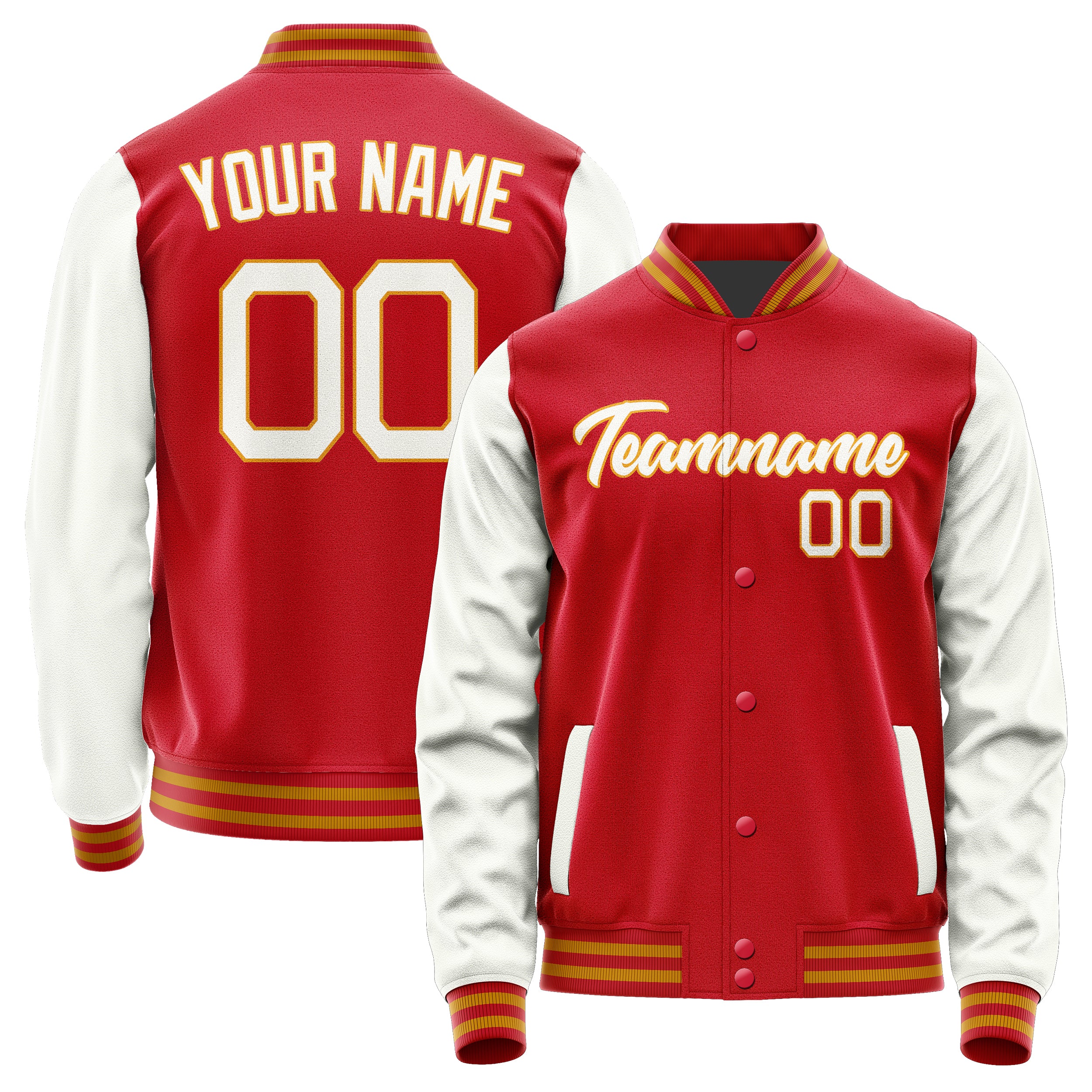 Maßgeschneidertes Rot Weiß Jacke Ja1414181419B21918