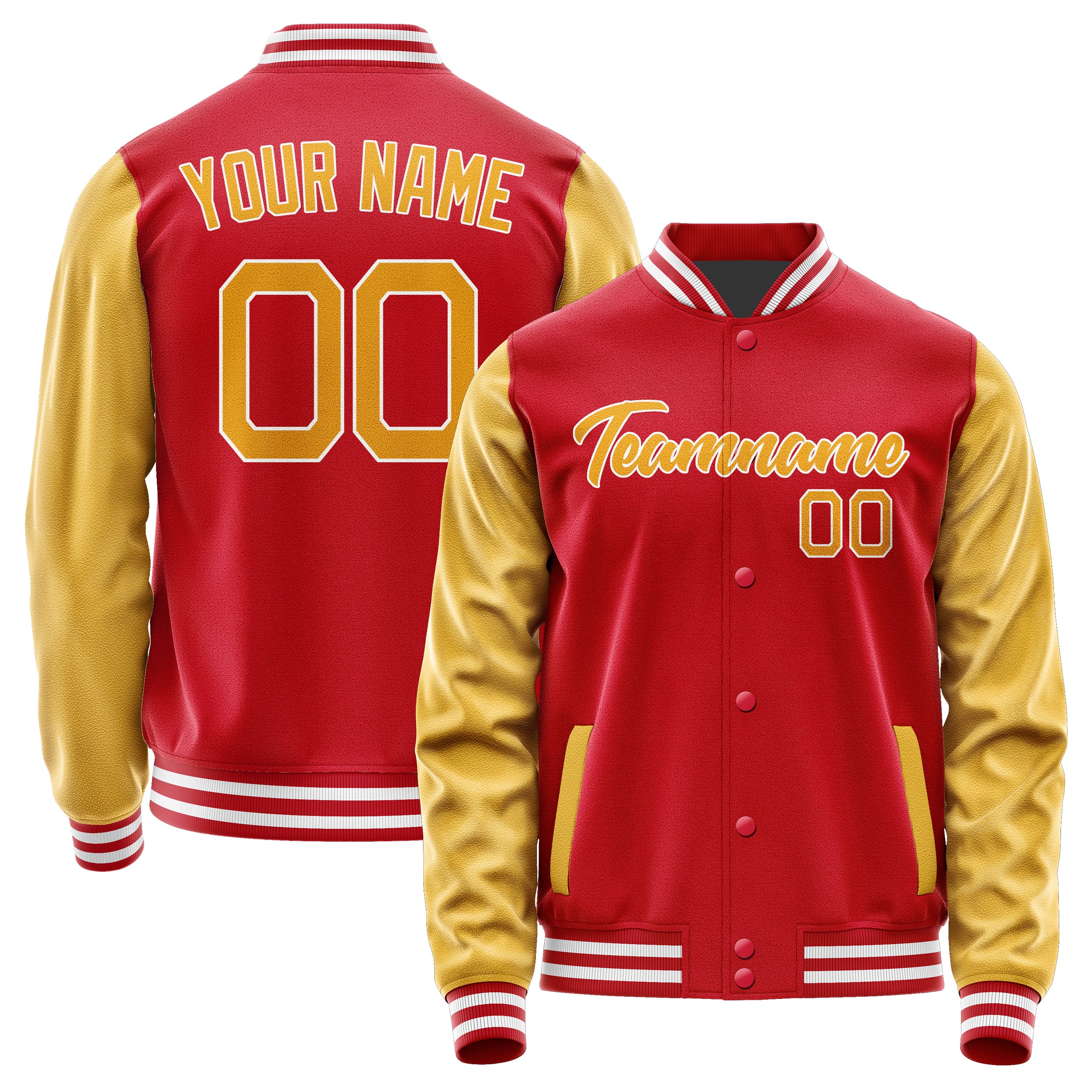 Maßgeschneidertes Rot Gelb Jacke Ja1414191418B21819