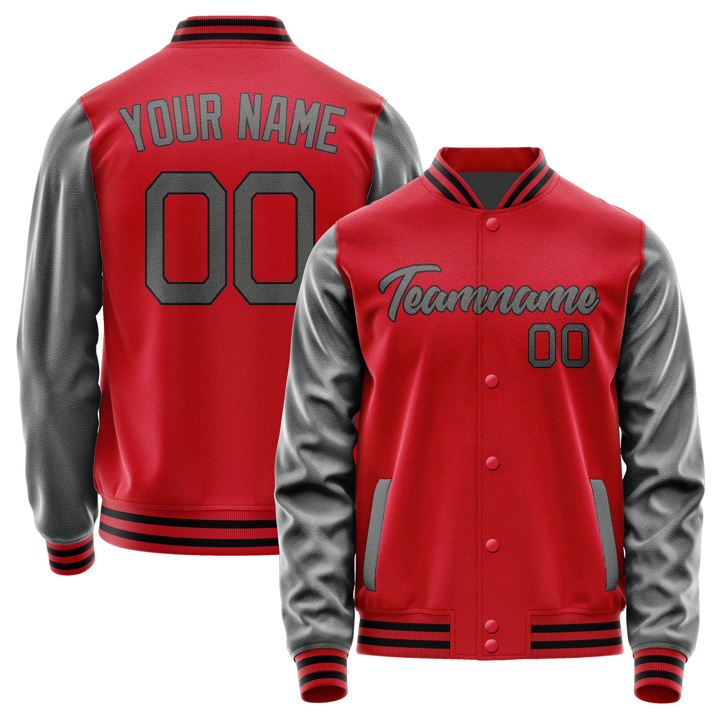 Maßgeschneidertes Rot Dunkelgrau Jacke Ja1414201417B21720