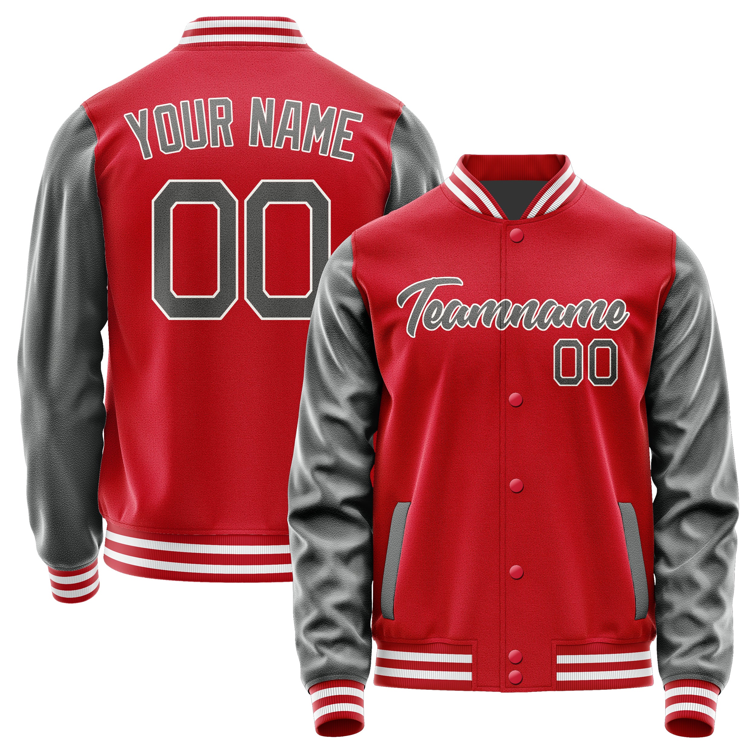 Maßgeschneidertes Rot Dunkelgrau Jacke Ja1414201418B21820