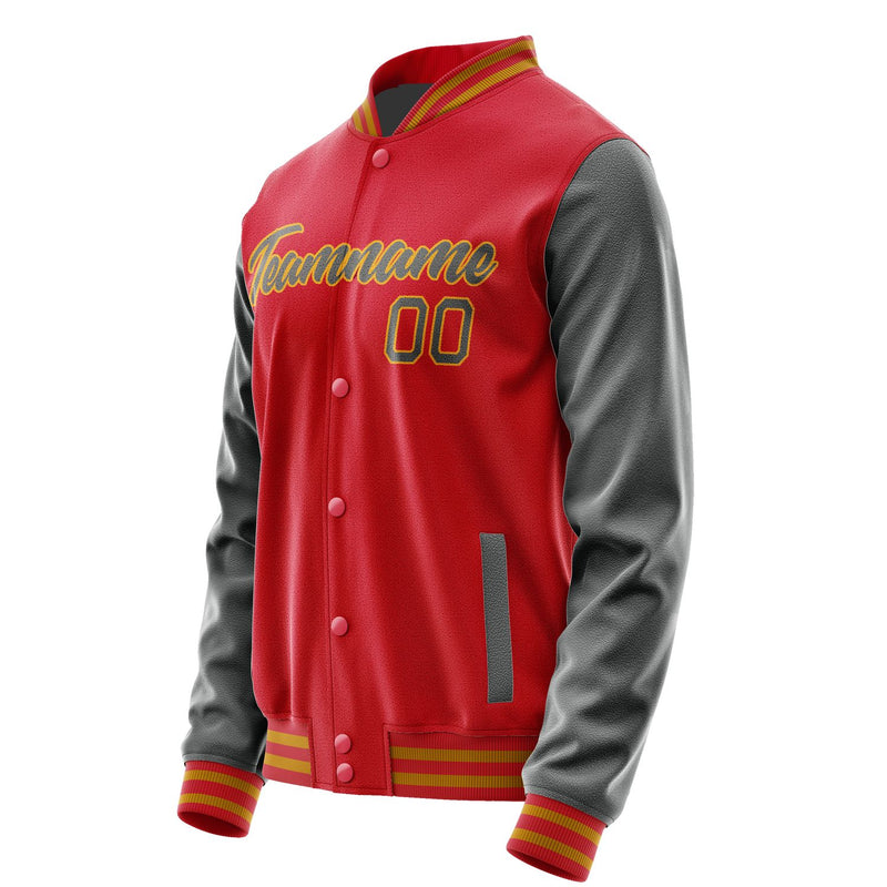 Maßgeschneidertes Rot Dunkelgrau Jacke Ja1414201419B21920
