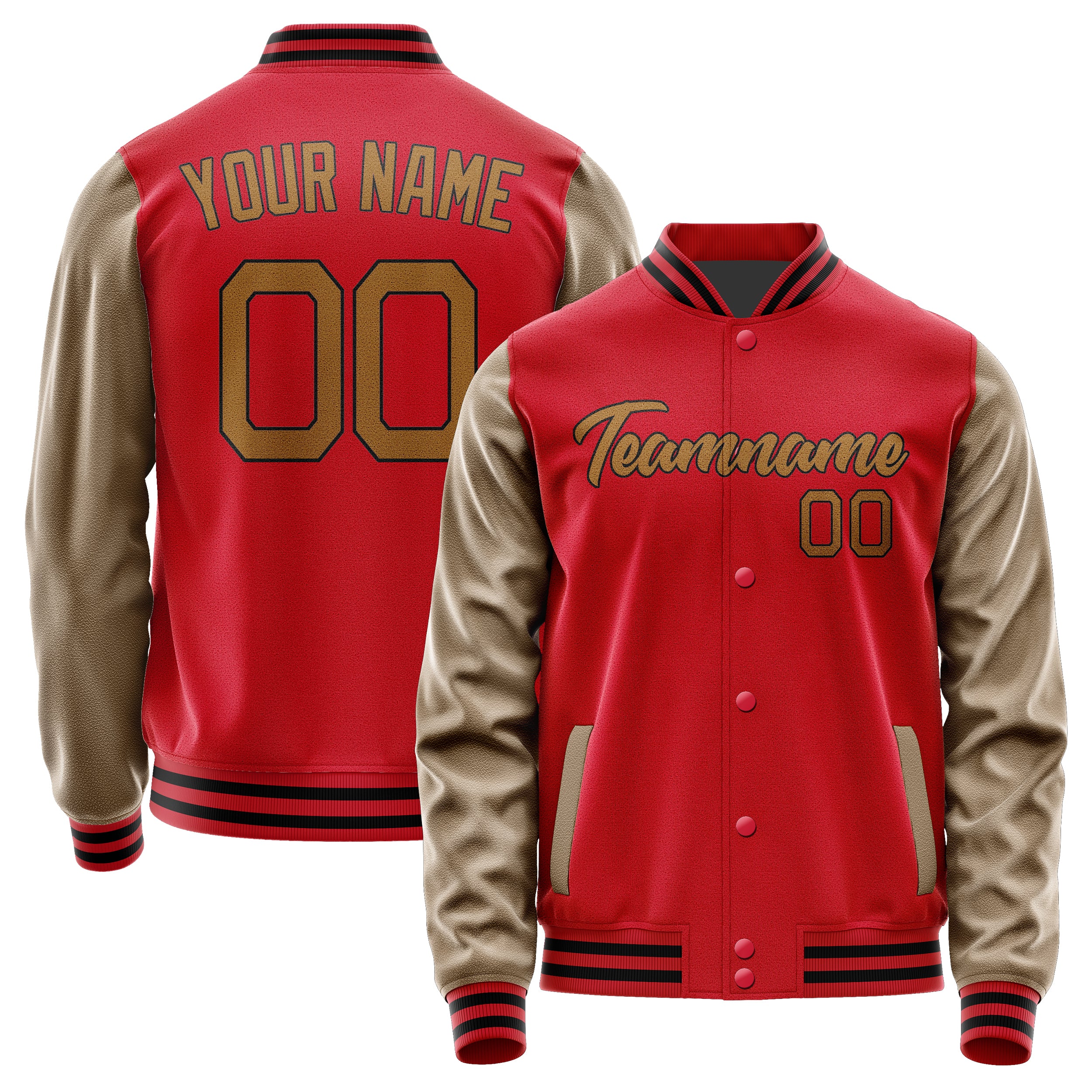 Maßgeschneidertes Rot Khaki Jacke Ja1414221417B21722