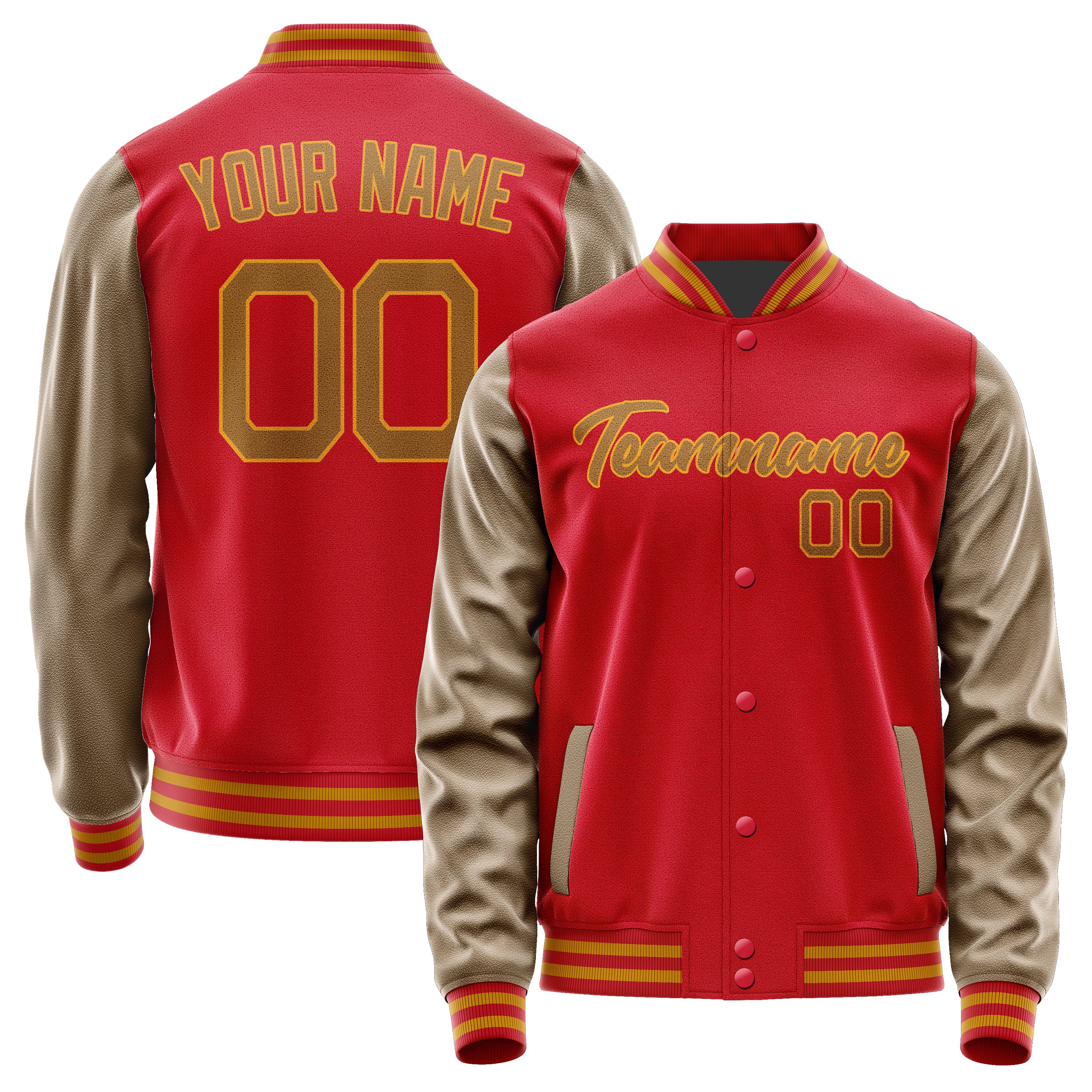 Maßgeschneidertes Rot Khaki Jacke Ja1414221419B21922