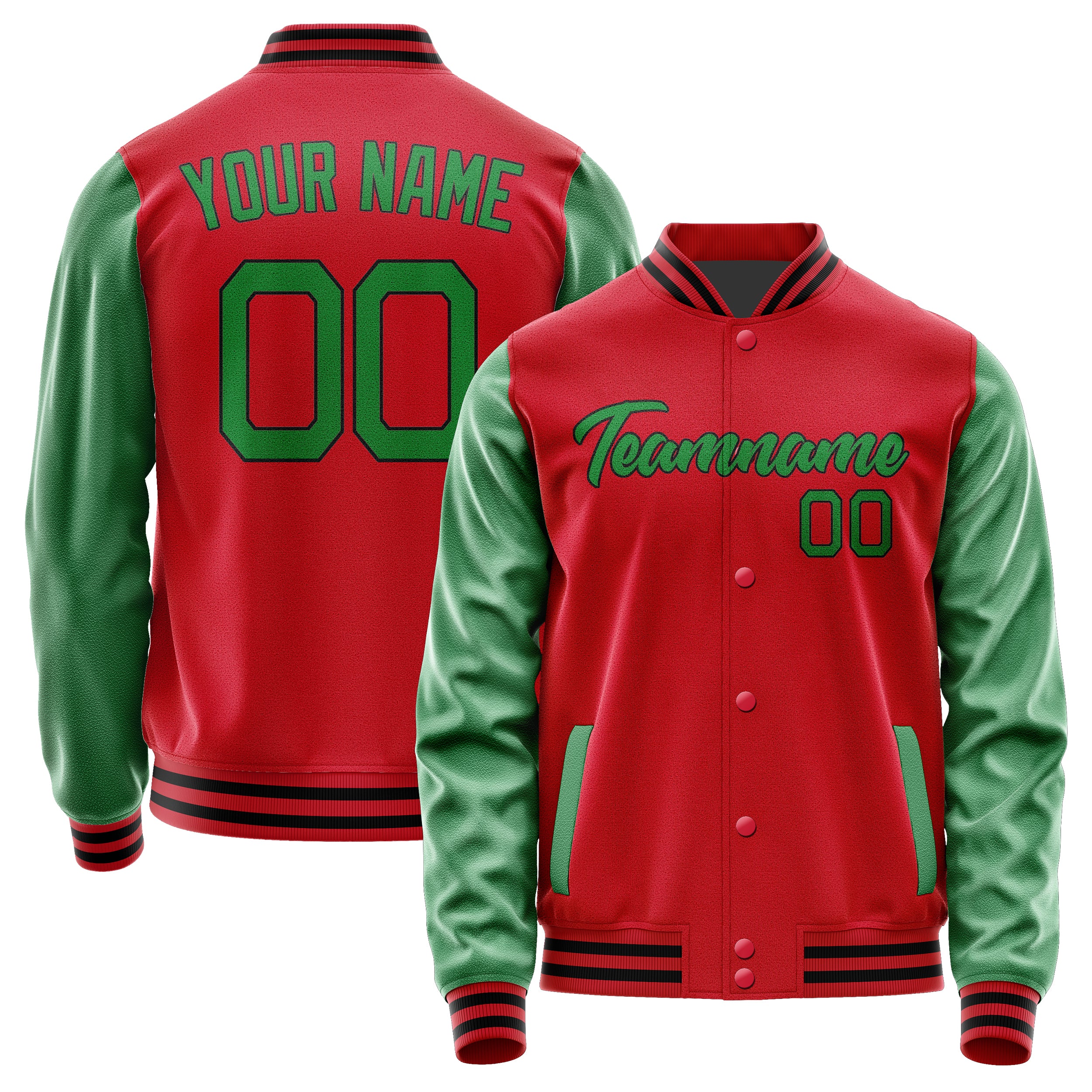 Maßgeschneidertes Rot Smaragdgrün Jacke Ja1414241417B21724