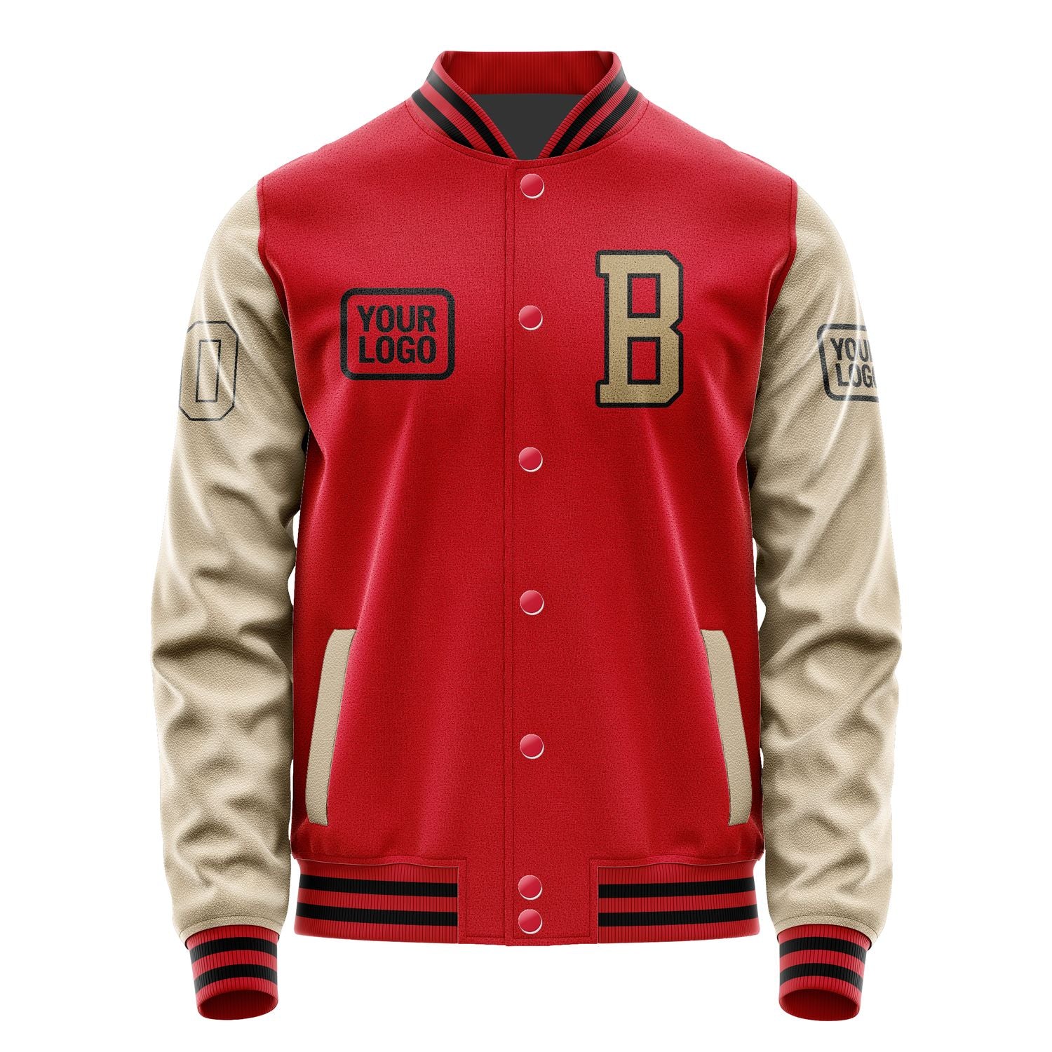 Maßgeschneidertes Rot Hellkhaki Jacke JA141425141717252517