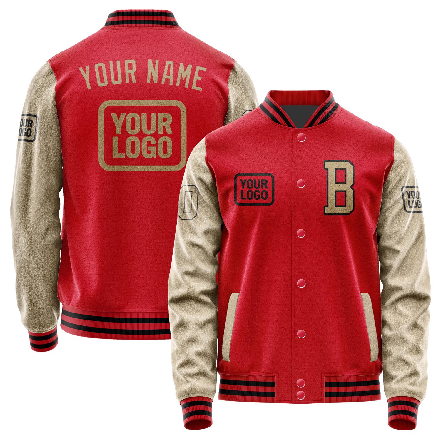 Maßgeschneidertes Rot Hellkhaki Jacke JA141425141717252517