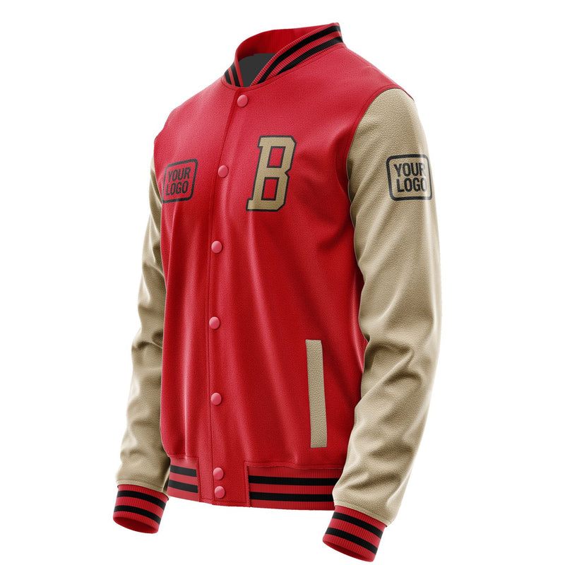 Maßgeschneidertes Rot Hellkhaki Jacke JA141425141717252517