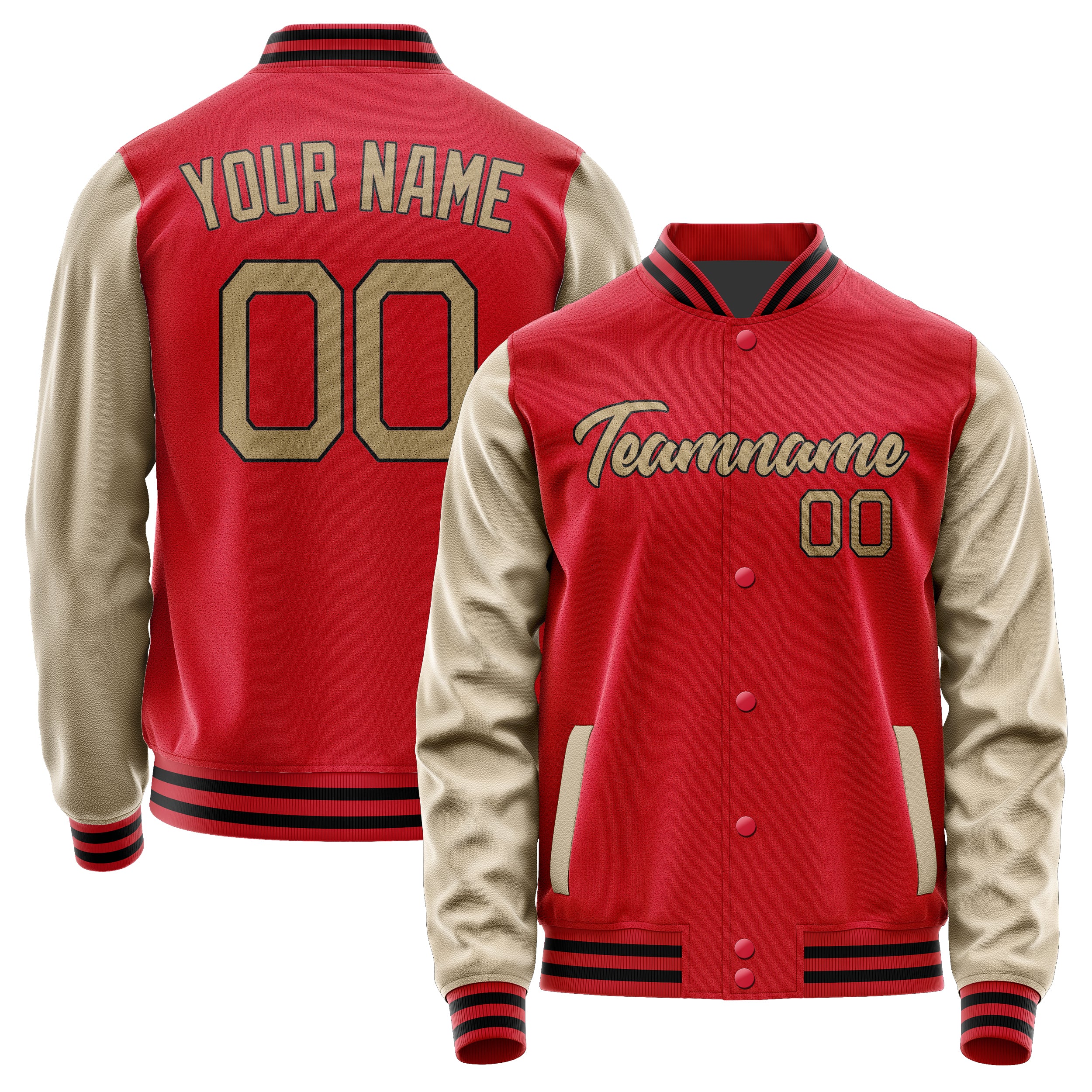 Maßgeschneidertes Rot Hellkhaki Jacke Ja1414251417B21725