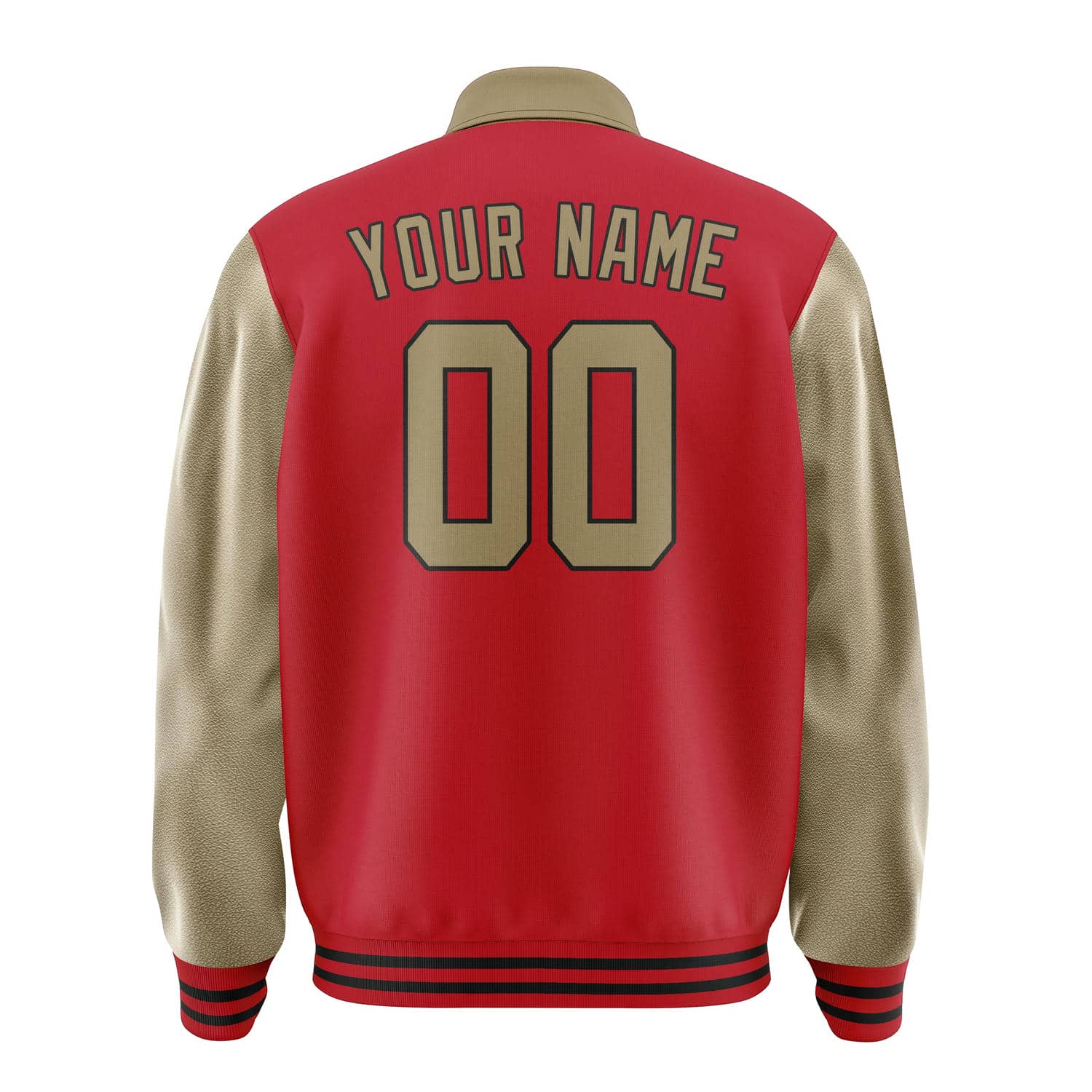 Maßgeschneidertes Rot Hellkhaki Jacke