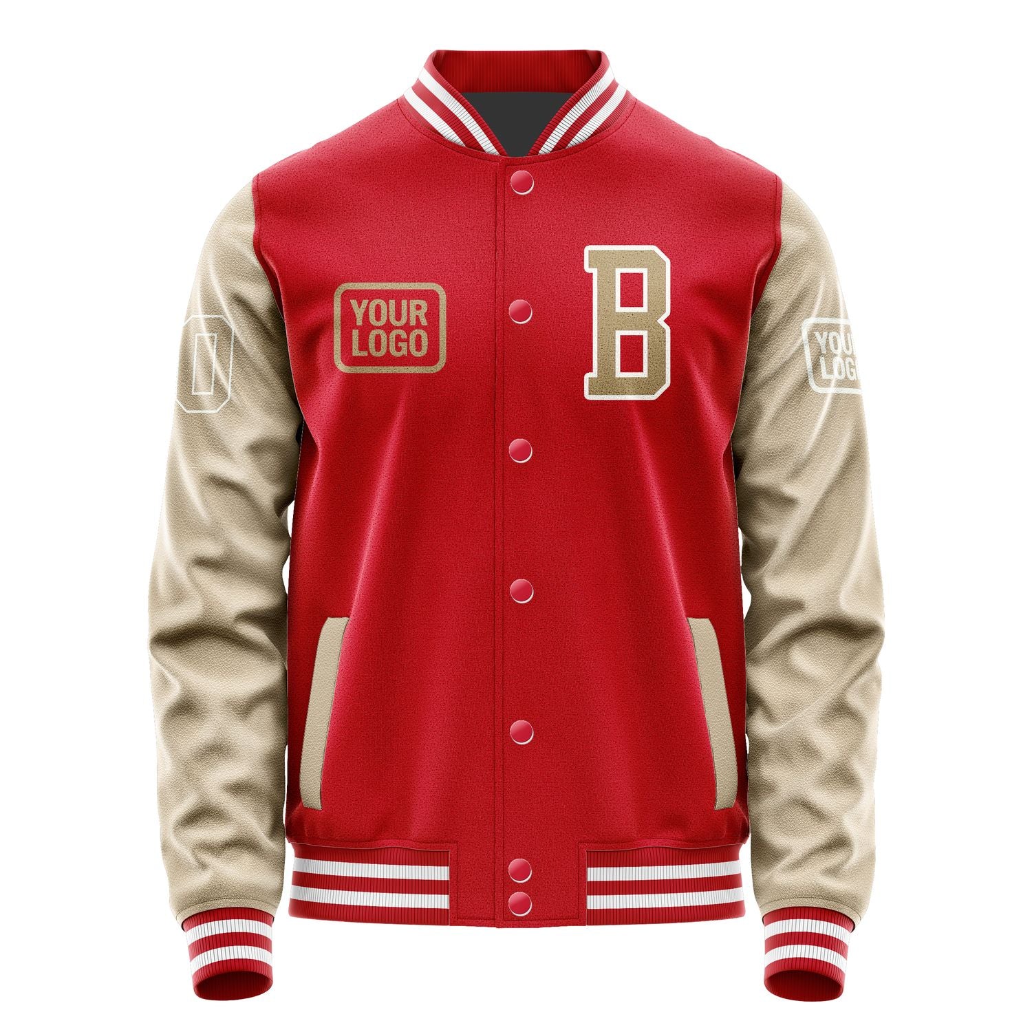 Maßgeschneidertes Rot Hellkhaki Jacke JA141425141818252518