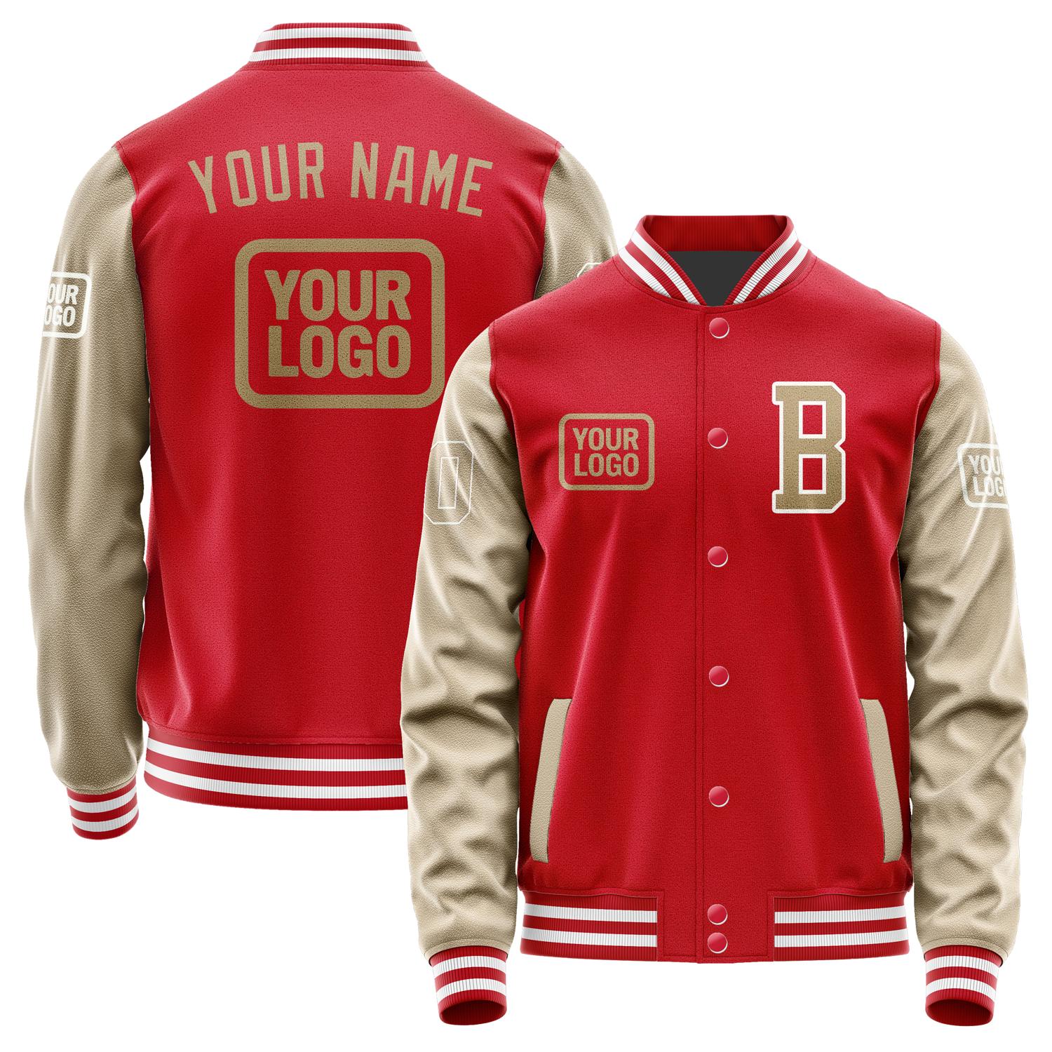 Maßgeschneidertes Rot Hellkhaki Jacke JA141425141818252518