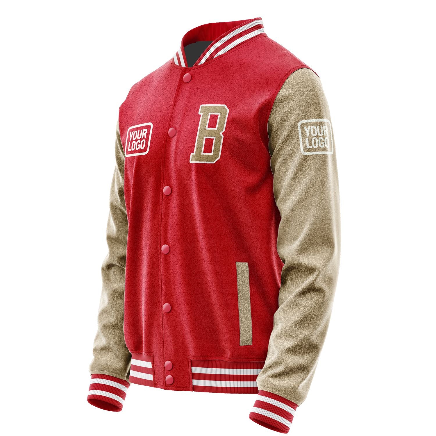 Maßgeschneidertes Rot Hellkhaki Jacke JA141425141818252518