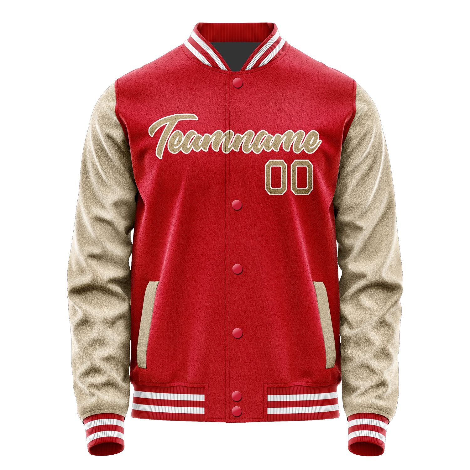 Maßgeschneidertes Rot Hellkhaki Jacke Ja1414251418B21825