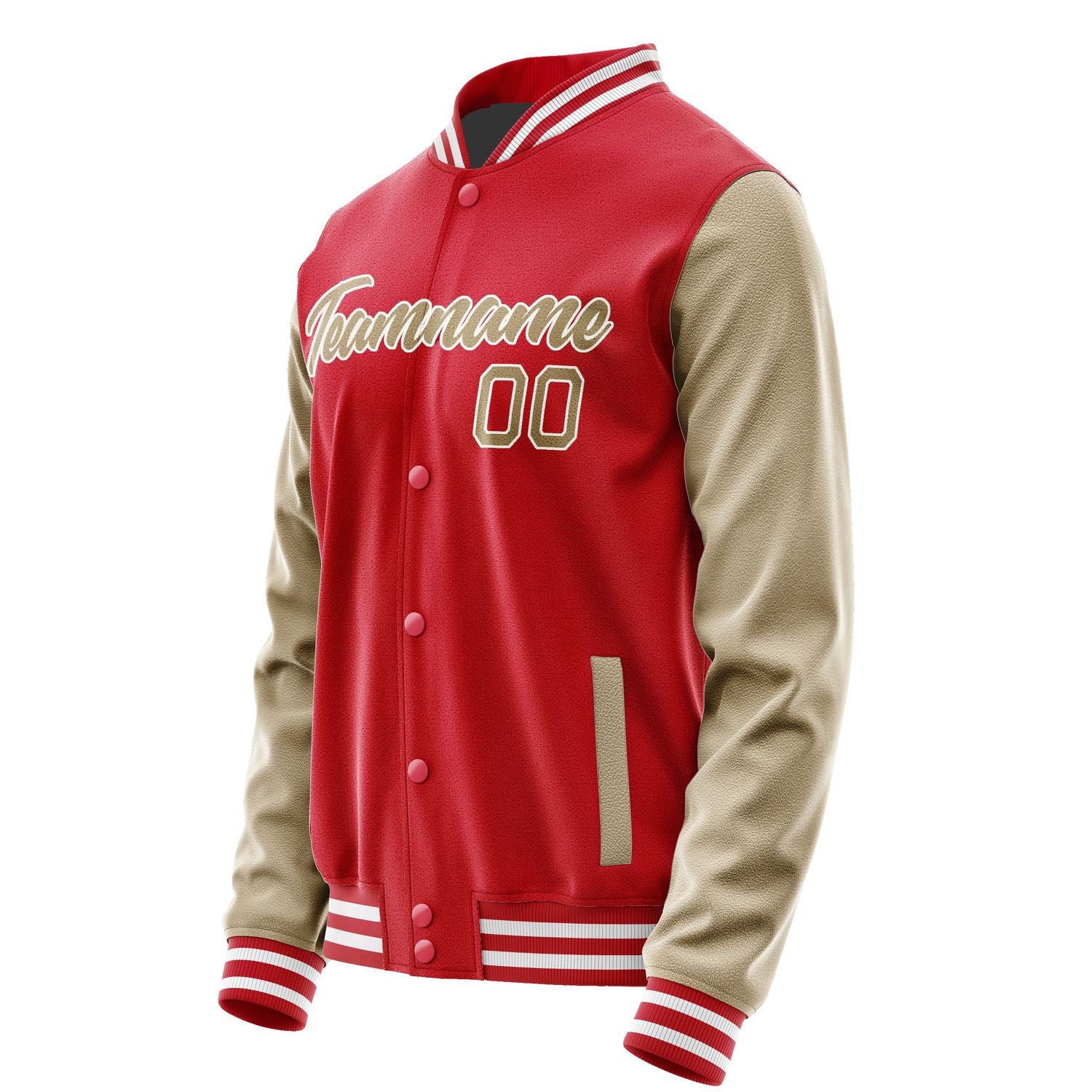 Maßgeschneidertes Rot Hellkhaki Jacke Ja1414251418B21825