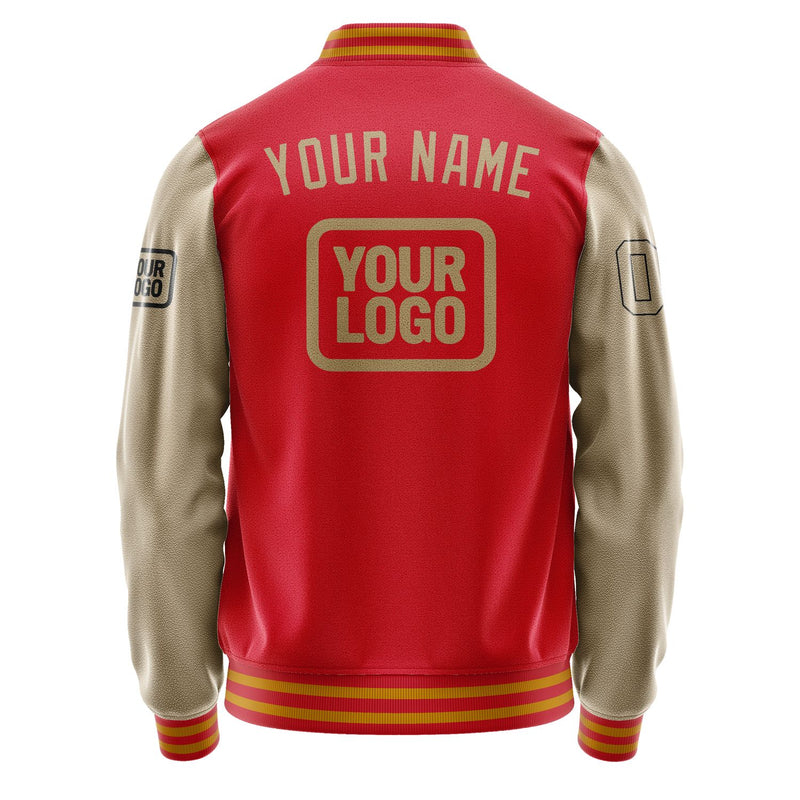 Maßgeschneidertes Rot Hellkhaki Jacke JA141425141917252517