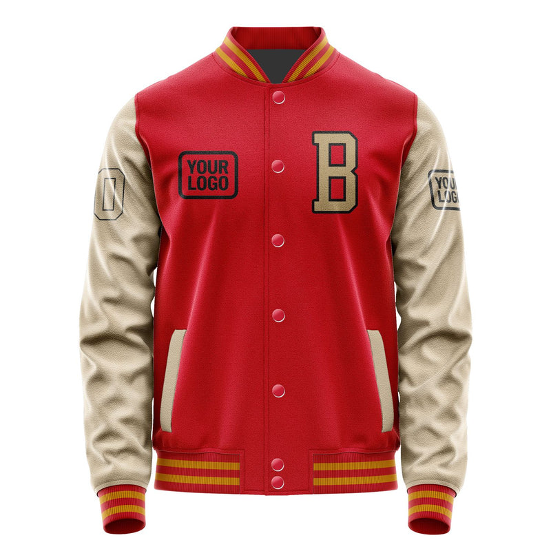 Maßgeschneidertes Rot Hellkhaki Jacke JA141425141917252517